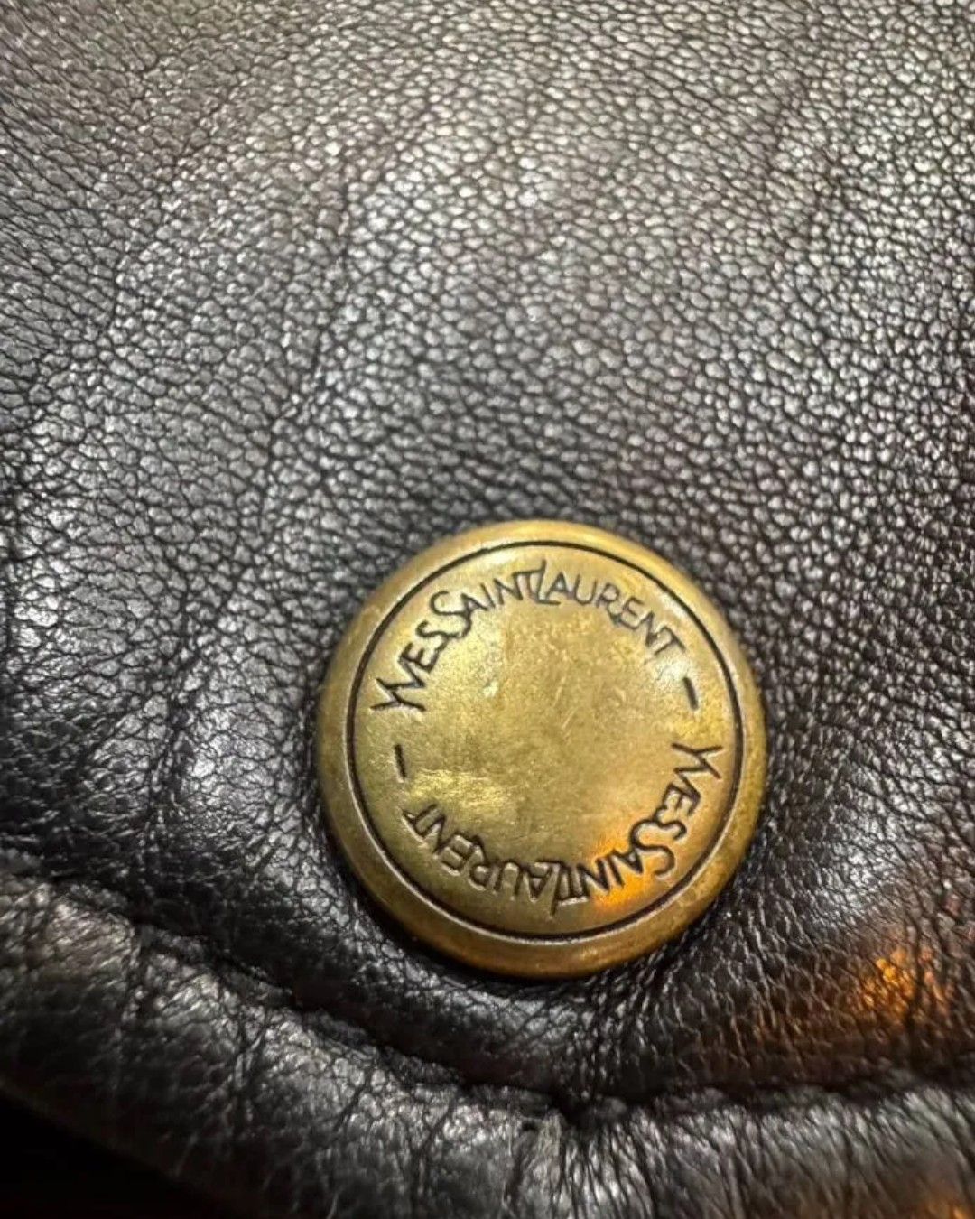 Yves Saint Laurent RIVE GAUCHE SHEARLING LINING LEATHER BOMBER JACKET Size US M / EU 48-50 / 2 - 10 Thumbnail