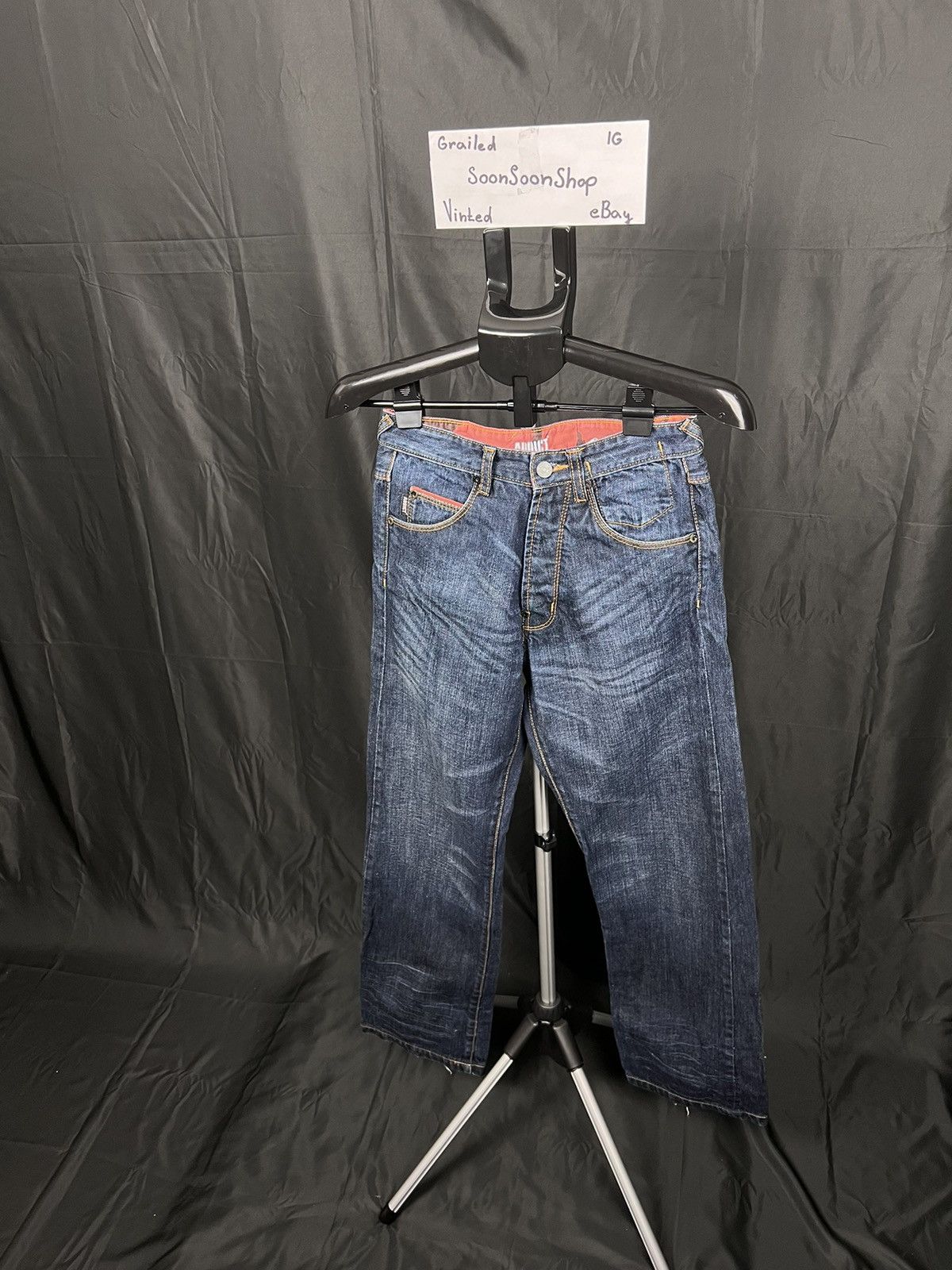 ADDICT × Addict Clothes Japan × Vintage 🔴 Vintage Addict clothing jeans Size US 28 / EU 44 - 1 Thumbnail