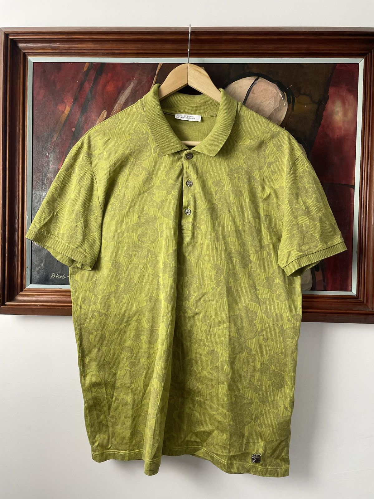 Versace Versace Collection Polo Tee Sleeve Logo Luxury Designer Hype Size US XL / EU 56 / 4 - 1 Thumbnail