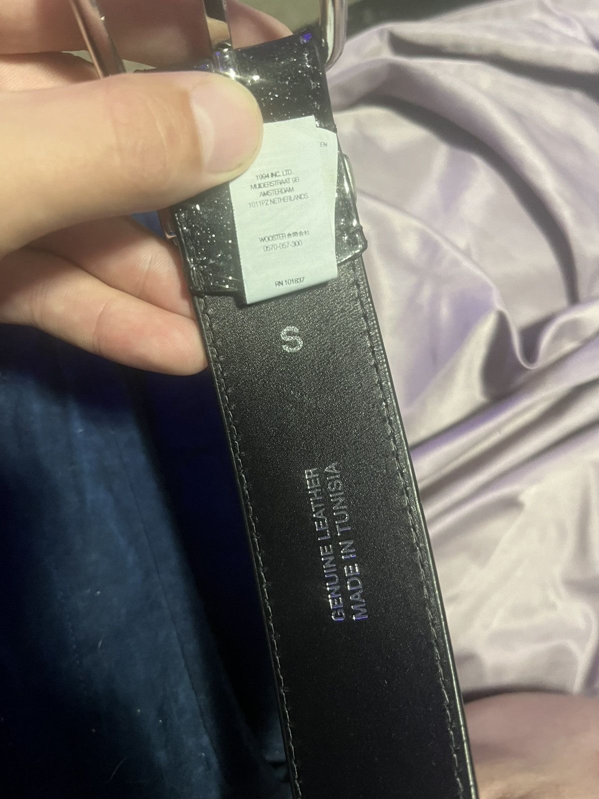 Supreme Supreme Black Glitter Vinyl Ranger Belt Size 30 - 5 Thumbnail