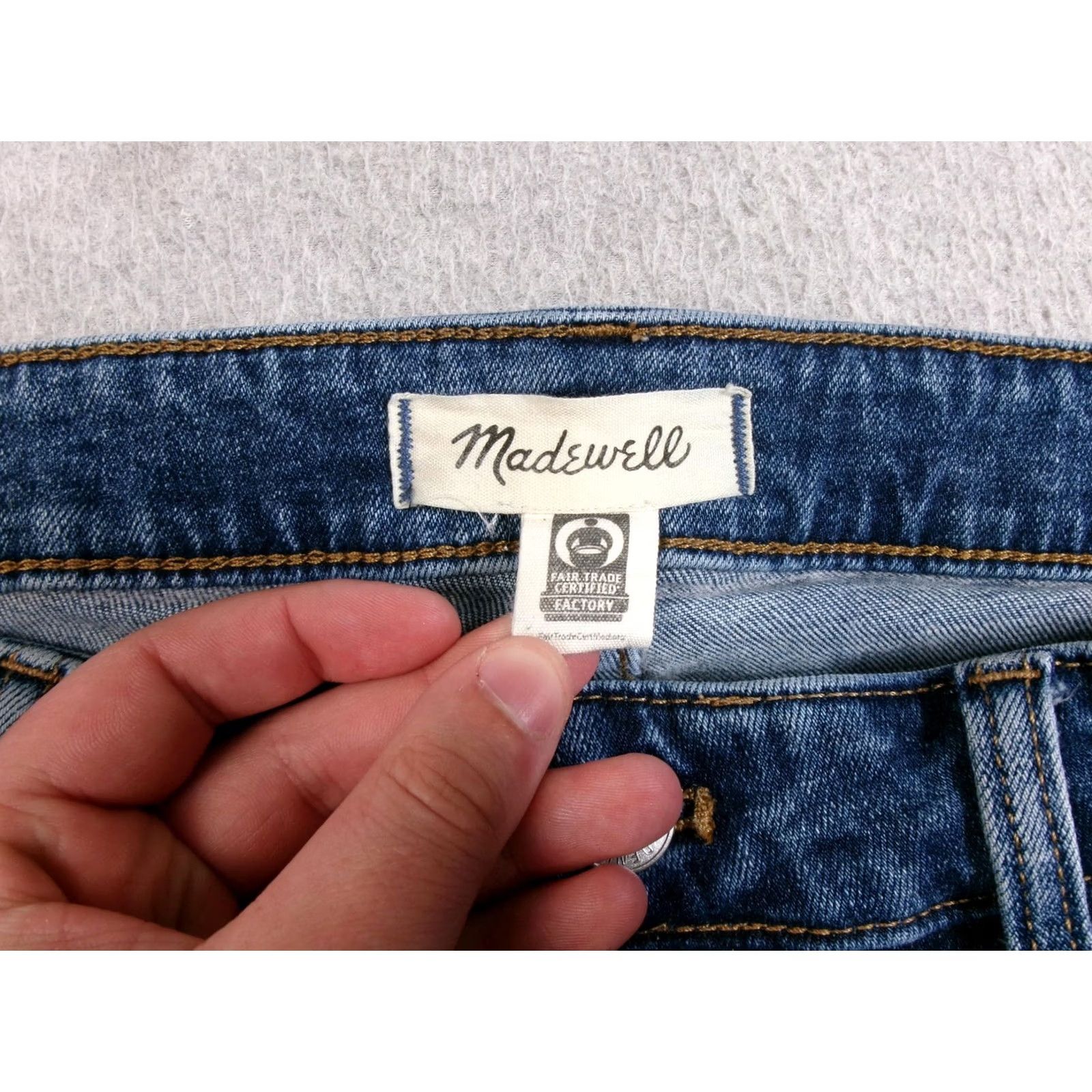 Madewell Madewell Perfect Vintage Straight Jeans Women 18 Blue High Rise Stretch Denim Size 40" / US 18 - 3 Thumbnail
