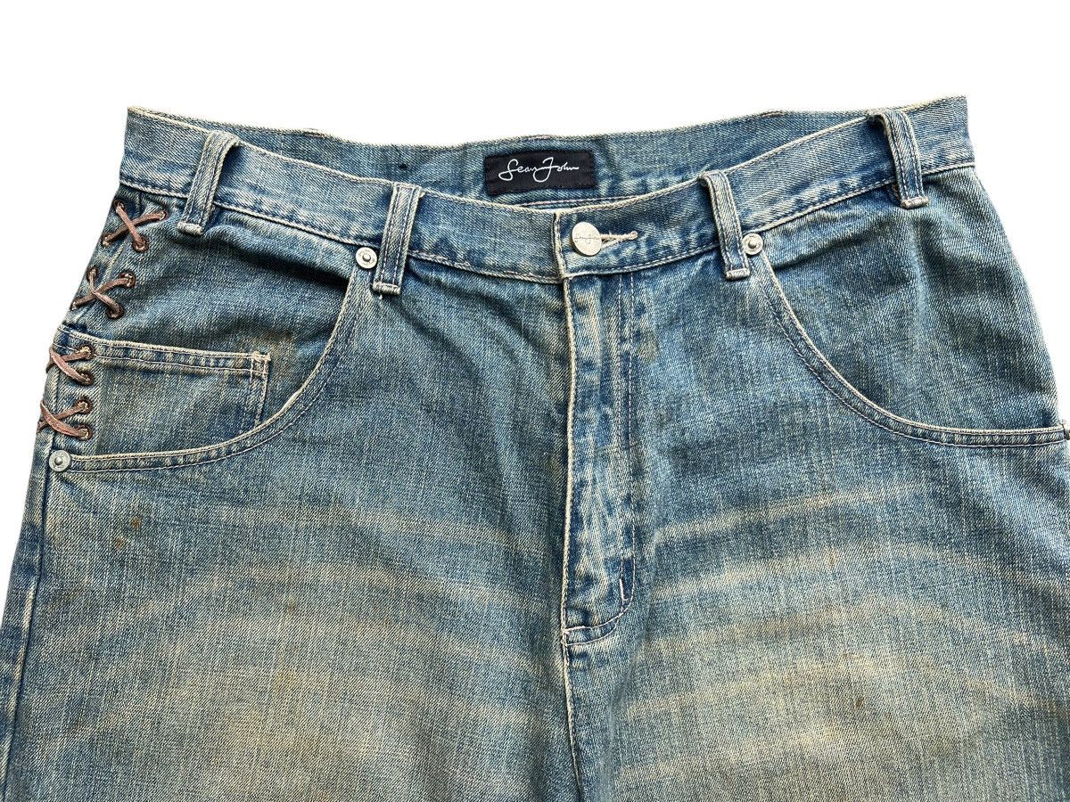 Sean John 2000s Sean John Distressed Sandwash Baggy Denim Jeans 34x31 Size US 34 / EU 50 - 7 Thumbnail