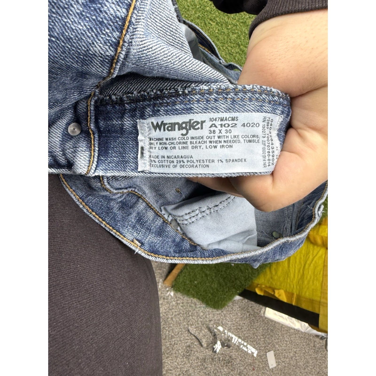 Wrangler Wrangler Advanced Comfort Jeans Mens 38x30 Blue Stretch Denim Regular Fit A101 Size US 38 / EU 54 - 4 Thumbnail