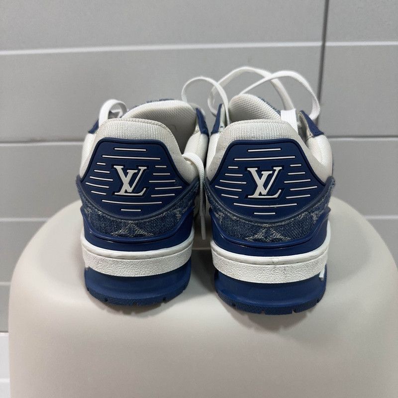 Louis Vuitton Louis Vuitton Denim Leather Casual Low-Top Sneakers -2508 Size US 5.5 / EU 38 - 3 Thumbnail