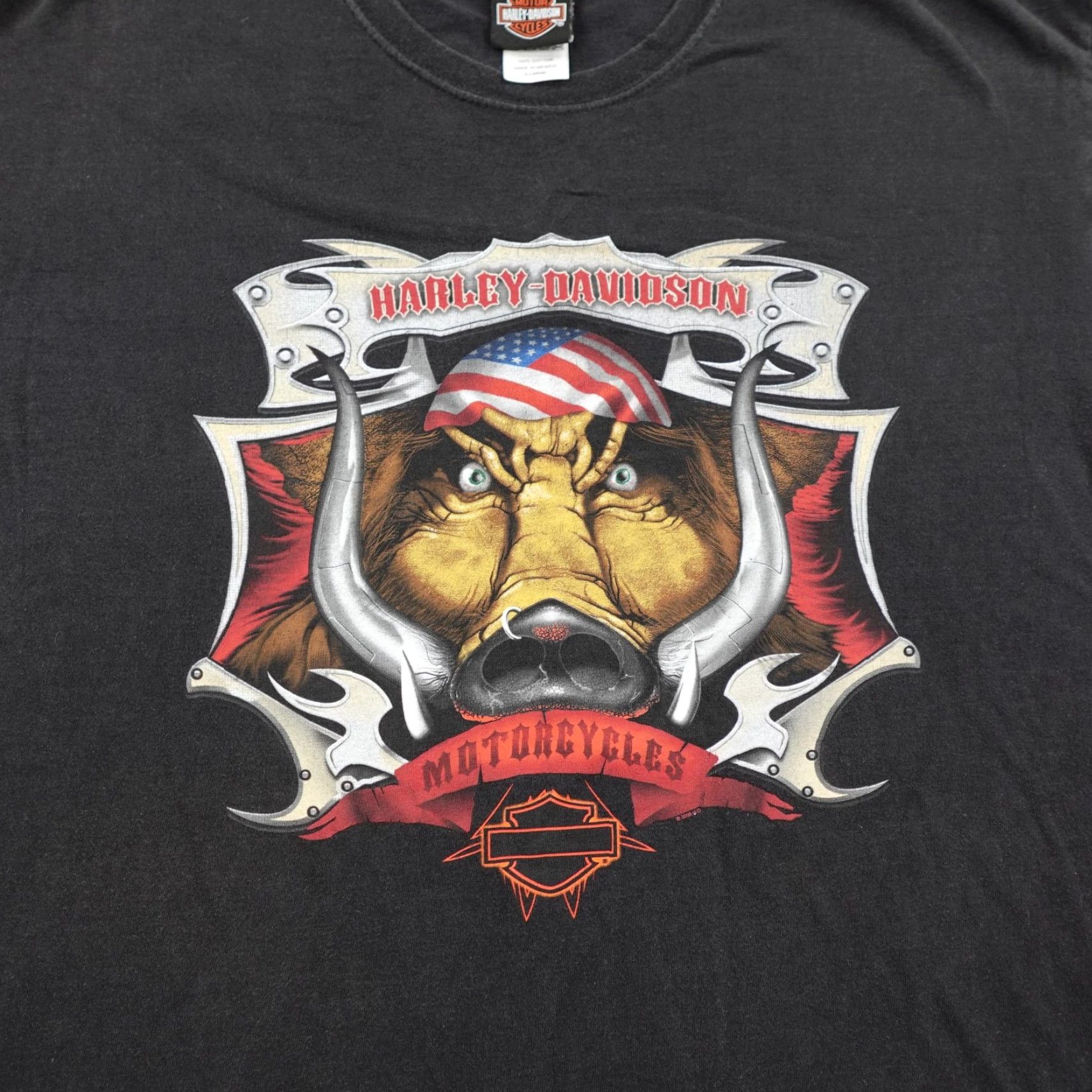 Harley Davidson VINTAGE Harley-Davidson Motorcycle Shirt Men’s XL Black Graphic Print Biker Y2K Size US XL / EU 56 / 4 - 3 Thumbnail