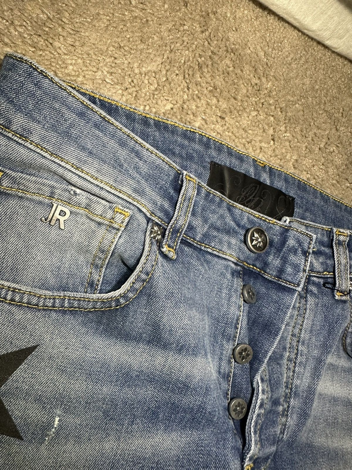 John Richmond Blue “Dark & Rich Jeans w Stars Size US 30 / EU 46 - 3 Thumbnail