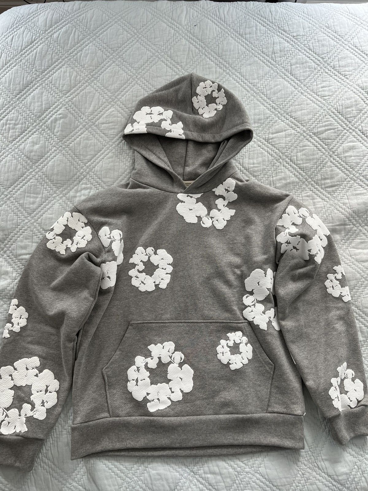 DENIM TEARS Denim Tears Grey Cotton Wreath Hoodie M | Grailed