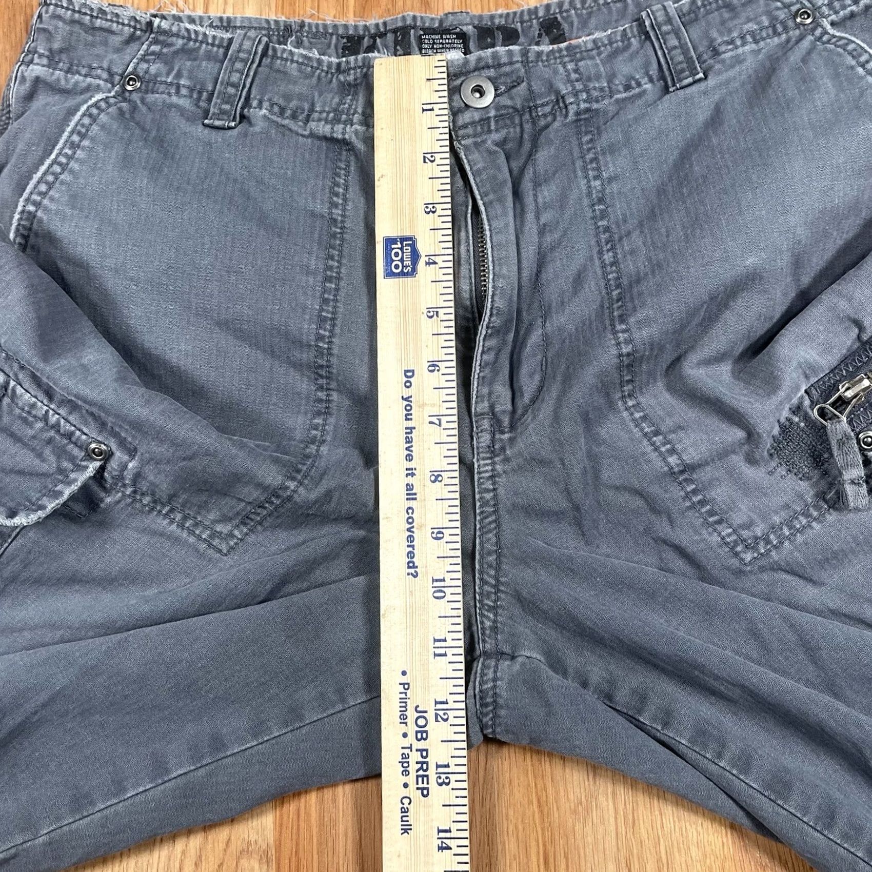 Vintage Kirra Cargo Shorts Mens 34W Gray Khaki Utility Flat Front Pockets 100% Cotton - Vintage - Sales Size US 34 / EU 50 - 5 Thumbnail