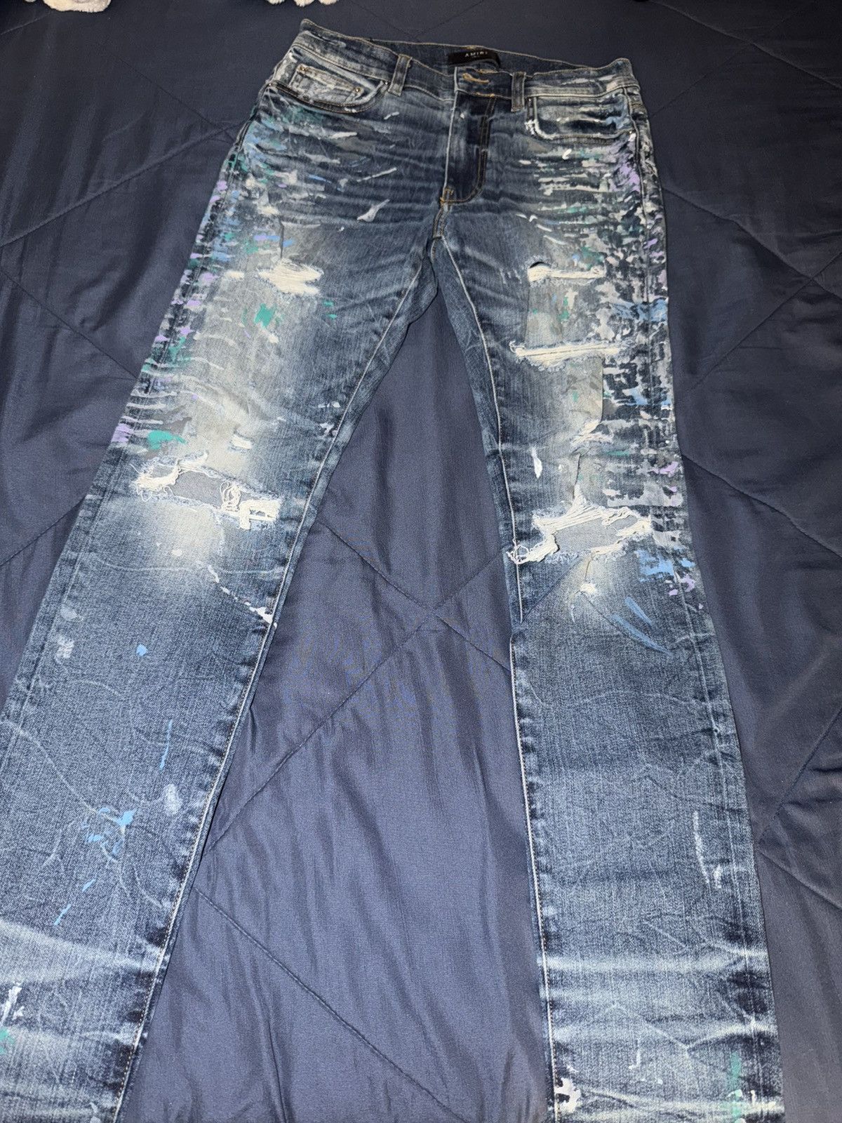 Amiri Amiri Paint Splatter Jeans Size US 31 - 1 Thumbnail