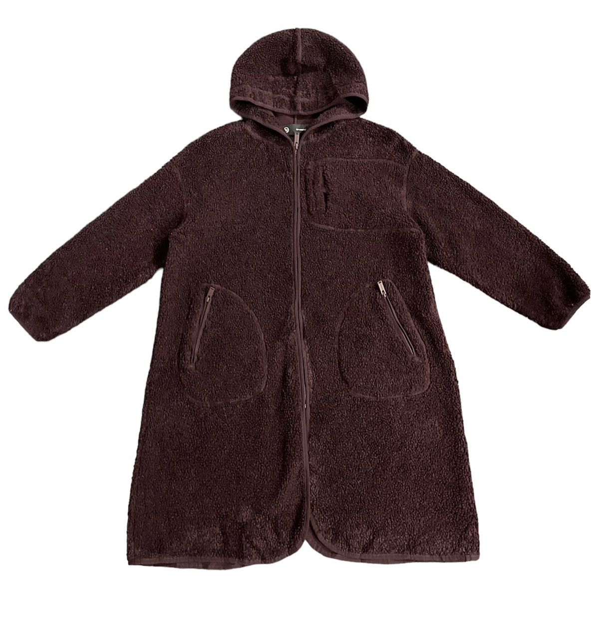 image of Gu x Undercover Parka Fleece Jacket in Purple, Men's (Size Large)