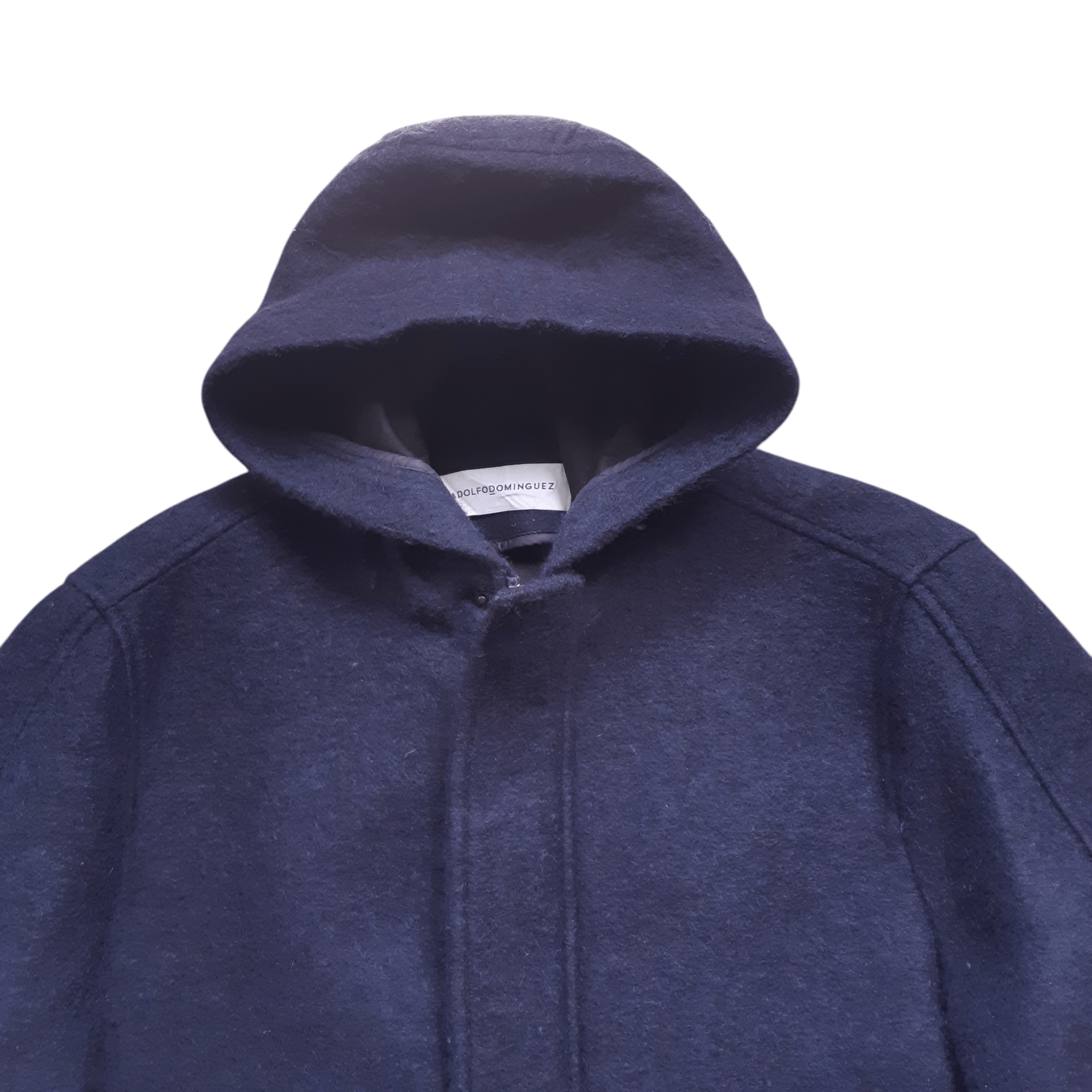 Adolfo Dominguez ADOLFO DOMINGUEZ Hooded Wool Coat Women size Small Navy Size S / US 4 / IT 40 - 3 Thumbnail