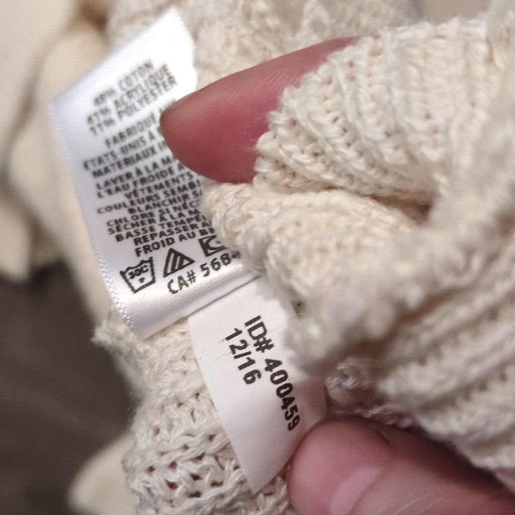 Express Express Ivory Long Sleeve Oversized Sweater Size Medium Size M / US 6-8 / IT 42-44 - 6 Thumbnail