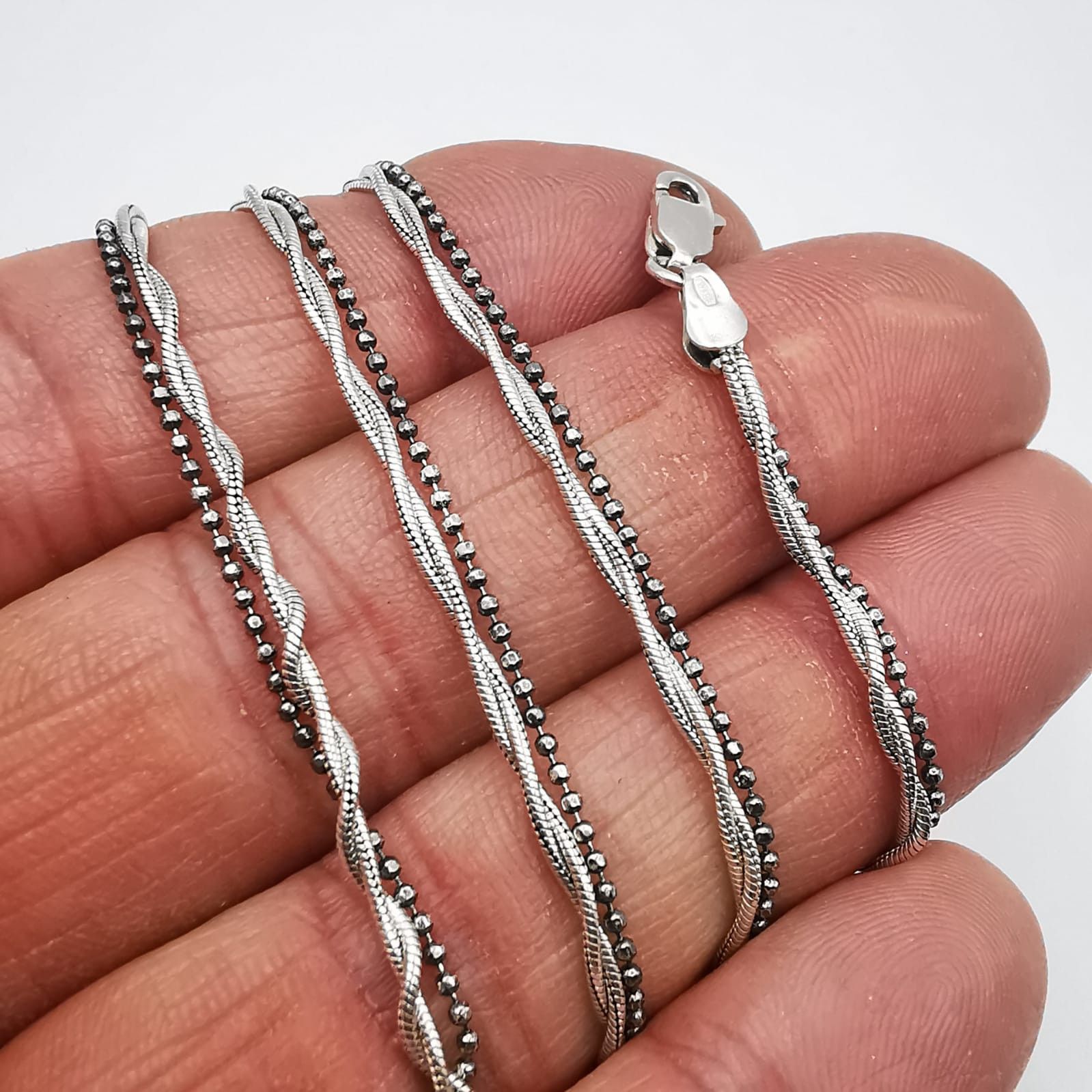 Sterling Silver Vintage Chain Necklece,925 Sterling Silver,Signed , 7,51g Size ONE SIZE - 1 Thumbnail