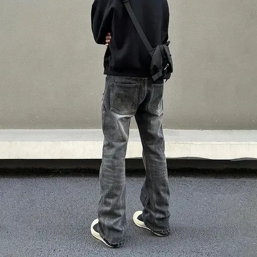 VIBE Ripped Jeans Men Black Streetwear Y2k Denim Pants Size US 30 / EU 46 - 4 Thumbnail