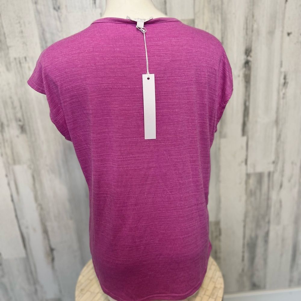 Other Jane + Delancy Purple Twist Front V-Neck Short Sleeve Top Si Size S / US 4 / IT 40 - 3 Thumbnail