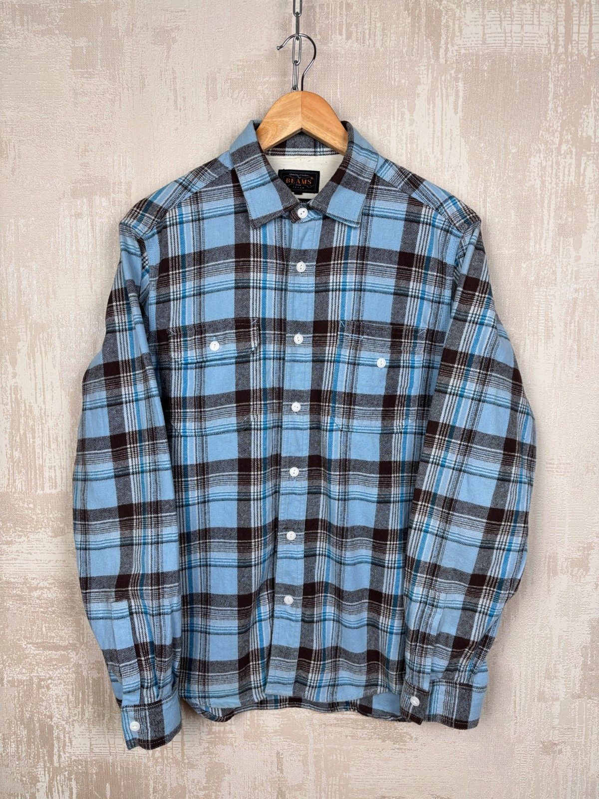 Beams Plus Beams Plus Flannel Shirt Pockets Size fits to M-L Size US M / EU 48-50 / 2 - 11 Thumbnail