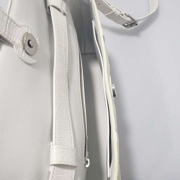 Balenciaga Balenciaga Downtown Small Shoulder Bag Crocodile Embossed Wh Size ONE SIZE - 7 Thumbnail