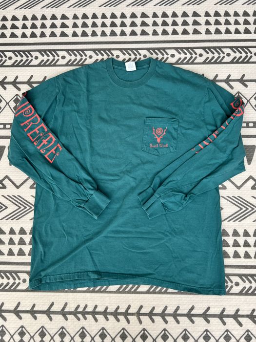 Supreme Supreme x South2 West8 Long Sleeve T-Shirt Teal Size XL