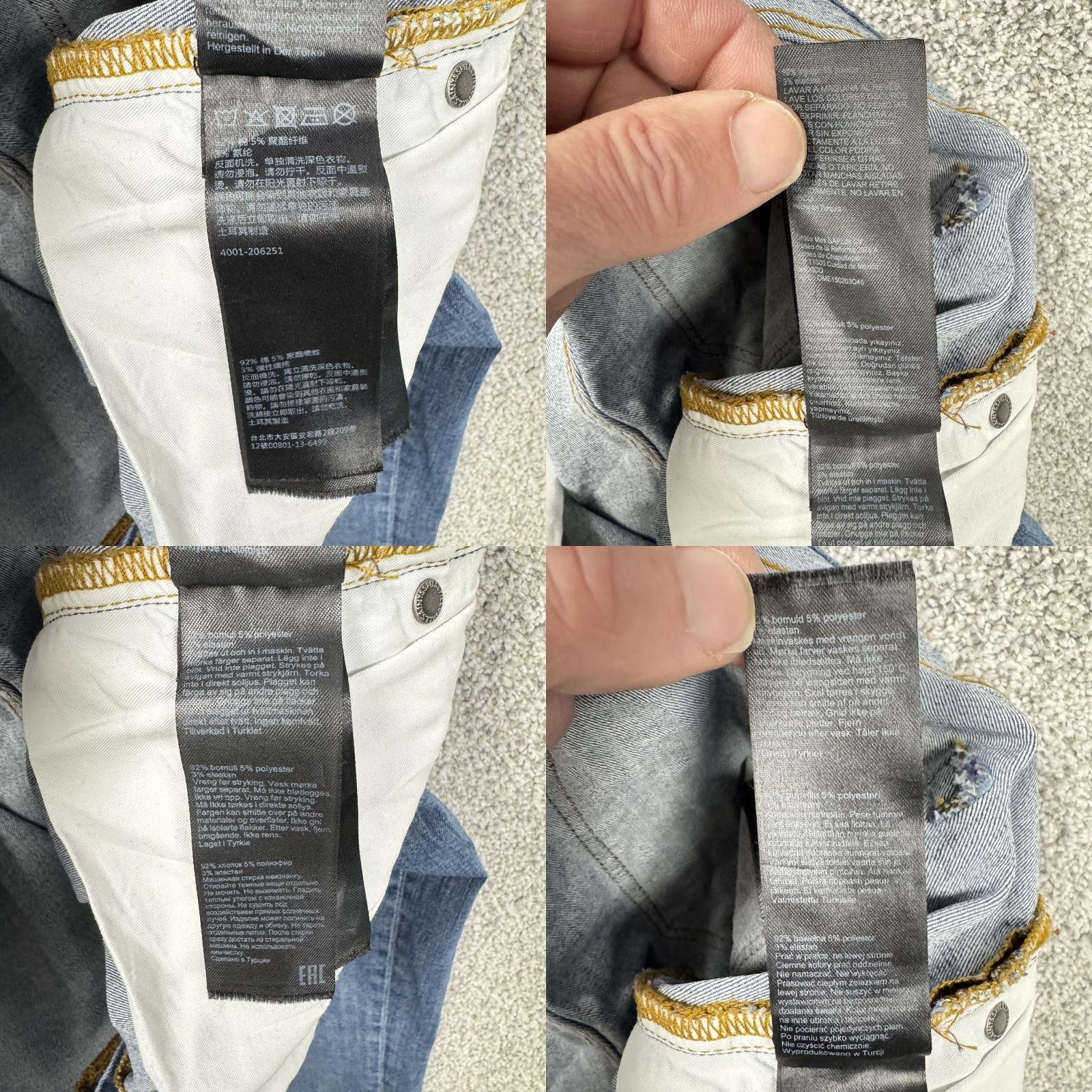 Allsaints AllSaints Mast Jeans Mens 32x28.5 Blue Skinny Low Rise Stretch Denim Casual Size US 32 / EU 48 - 9 Thumbnail
