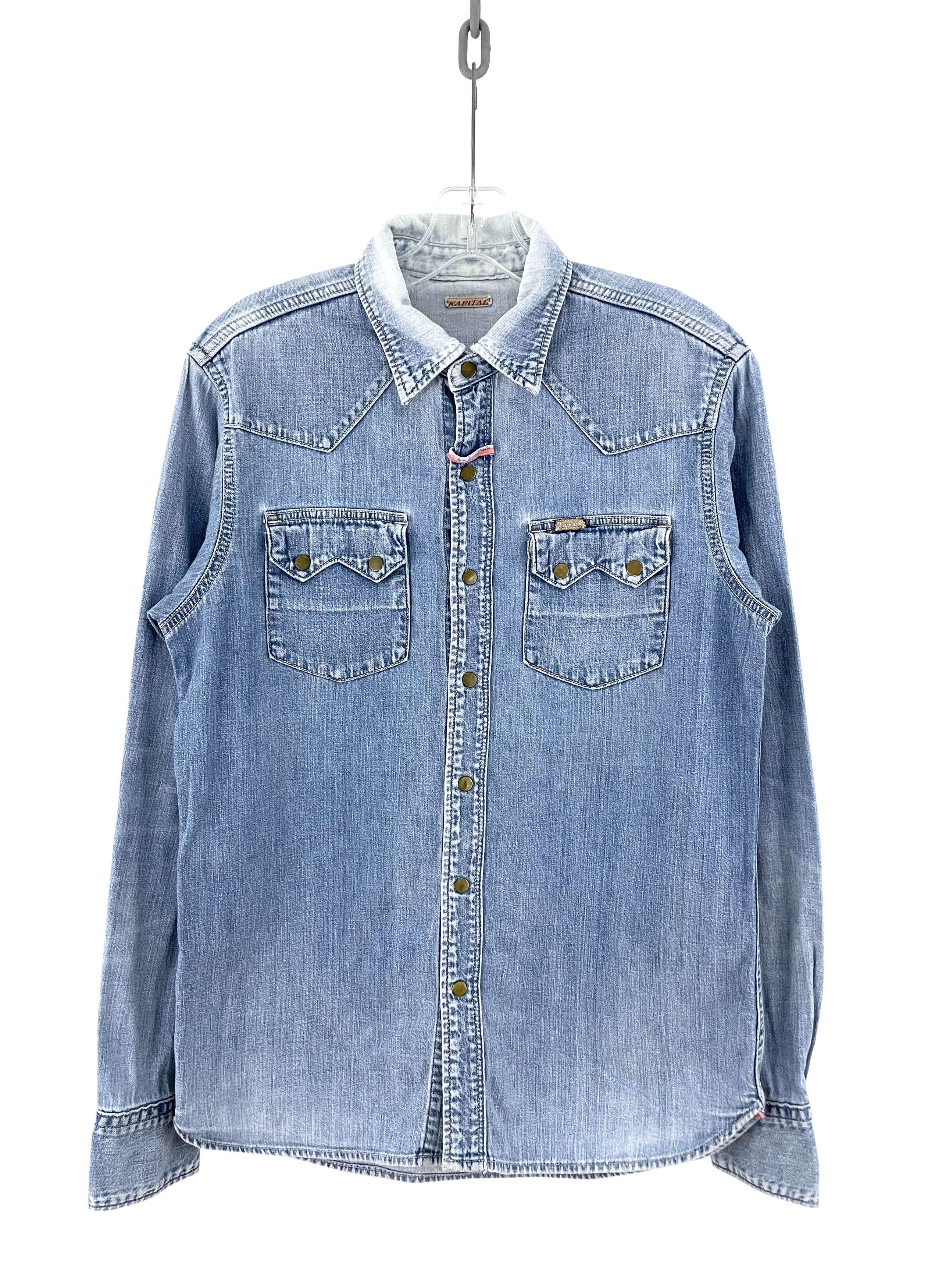 Kapital Western Denim Shirt Size US M / EU 48-50 / 2 - 1 Thumbnail