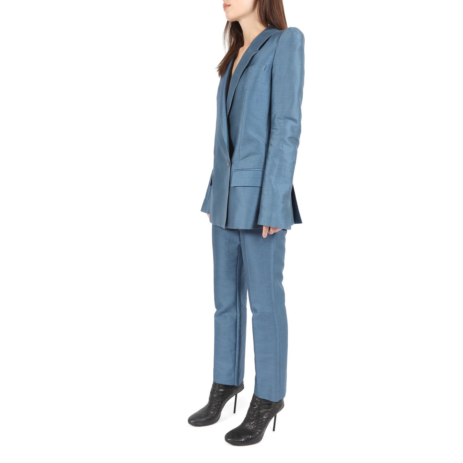 Haider Ackermann FW17 Oversized 3D Shoulder Blazer in Blue Cotton Size XS / US 0-2 / IT 36-38 - 9 Thumbnail