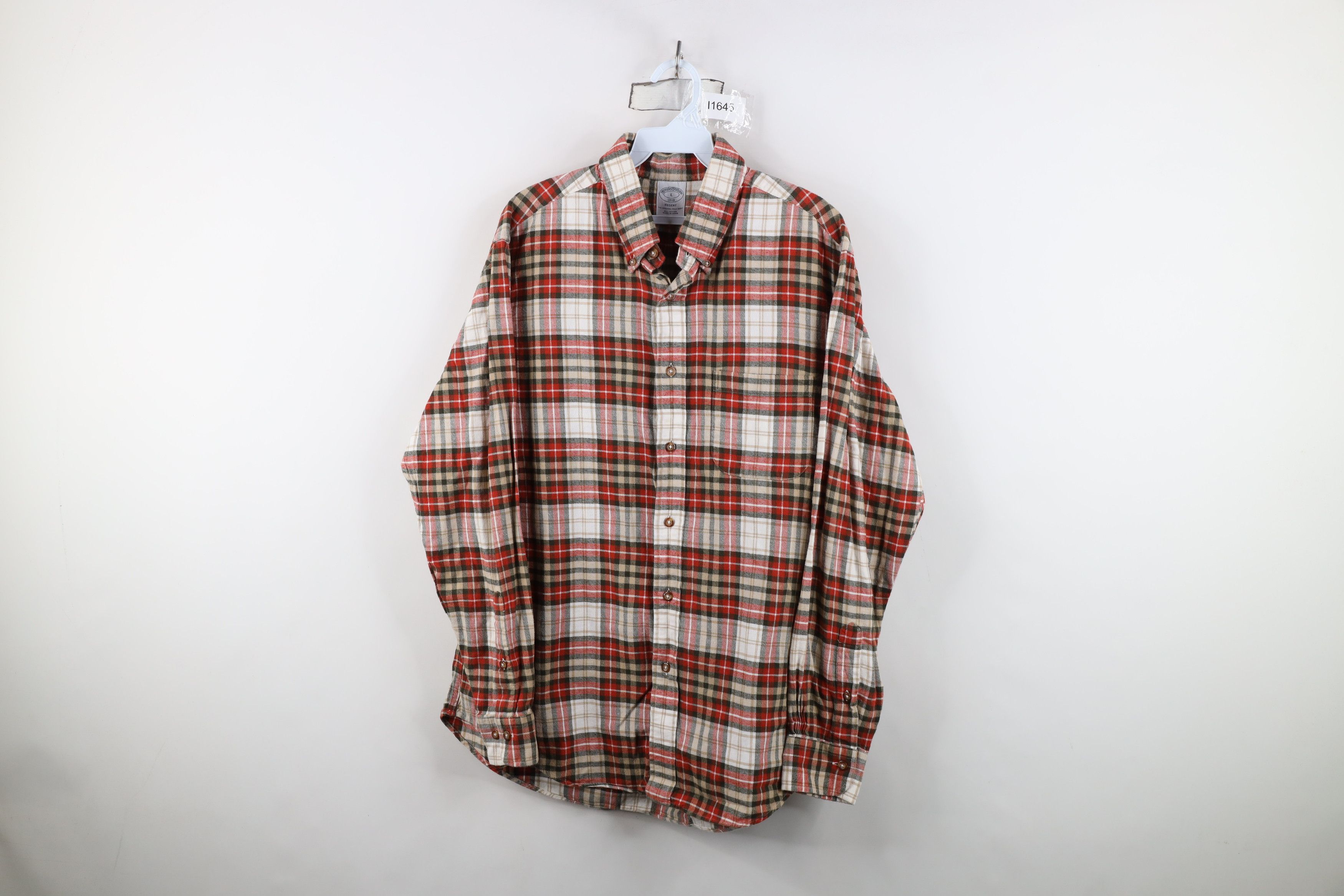 Brooks Brothers Vintage Brooks Brothers Flannel Collared Button Down Shirt Size US L / EU 52-54 / 3 - 1 Thumbnail