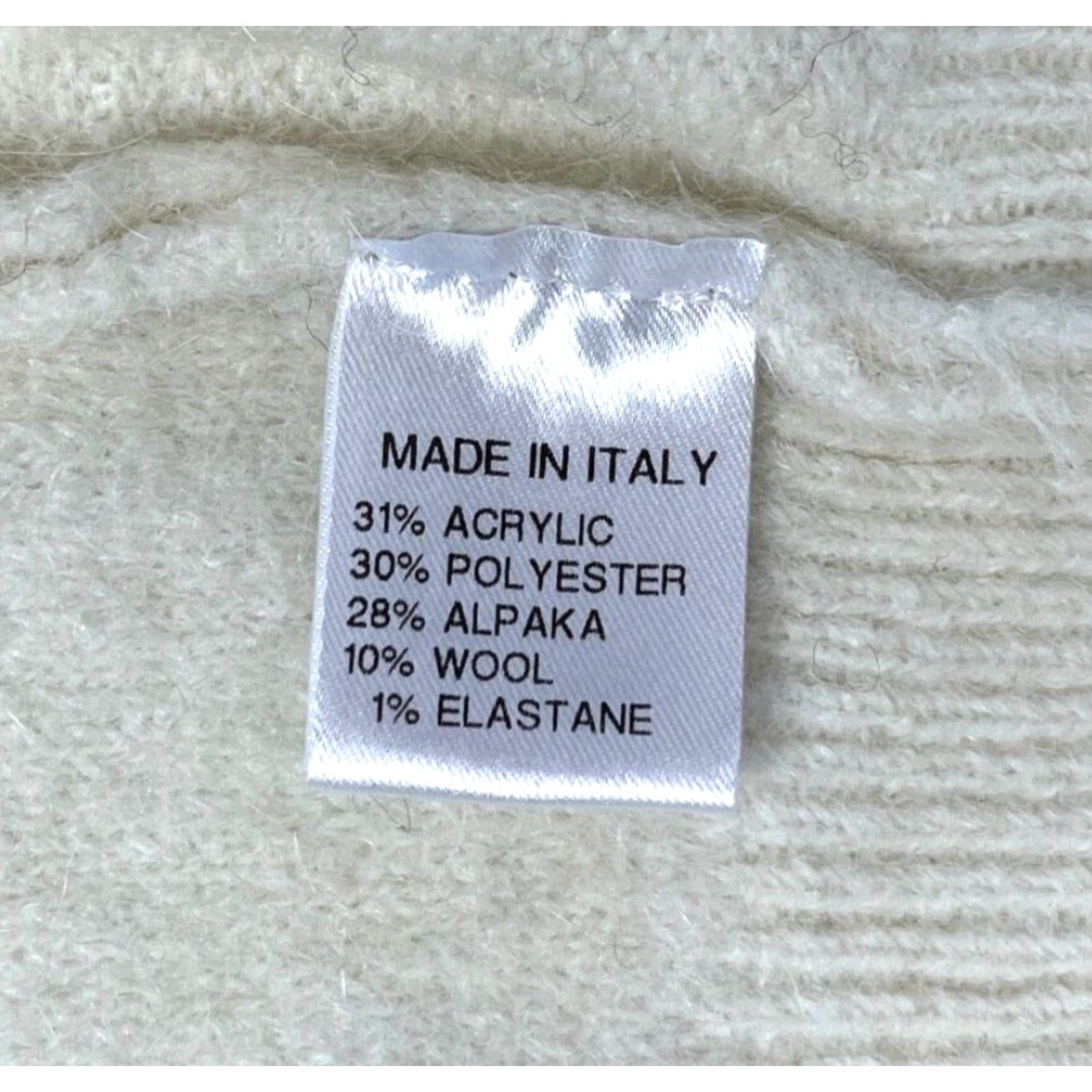 Vintage Bartolini Women’s V-Neck Sweater Two-Tone Knit Pullover Size L Gray White Alpaka Blend Made in Italy Size L / US 10 / IT 46 - 7 Thumbnail