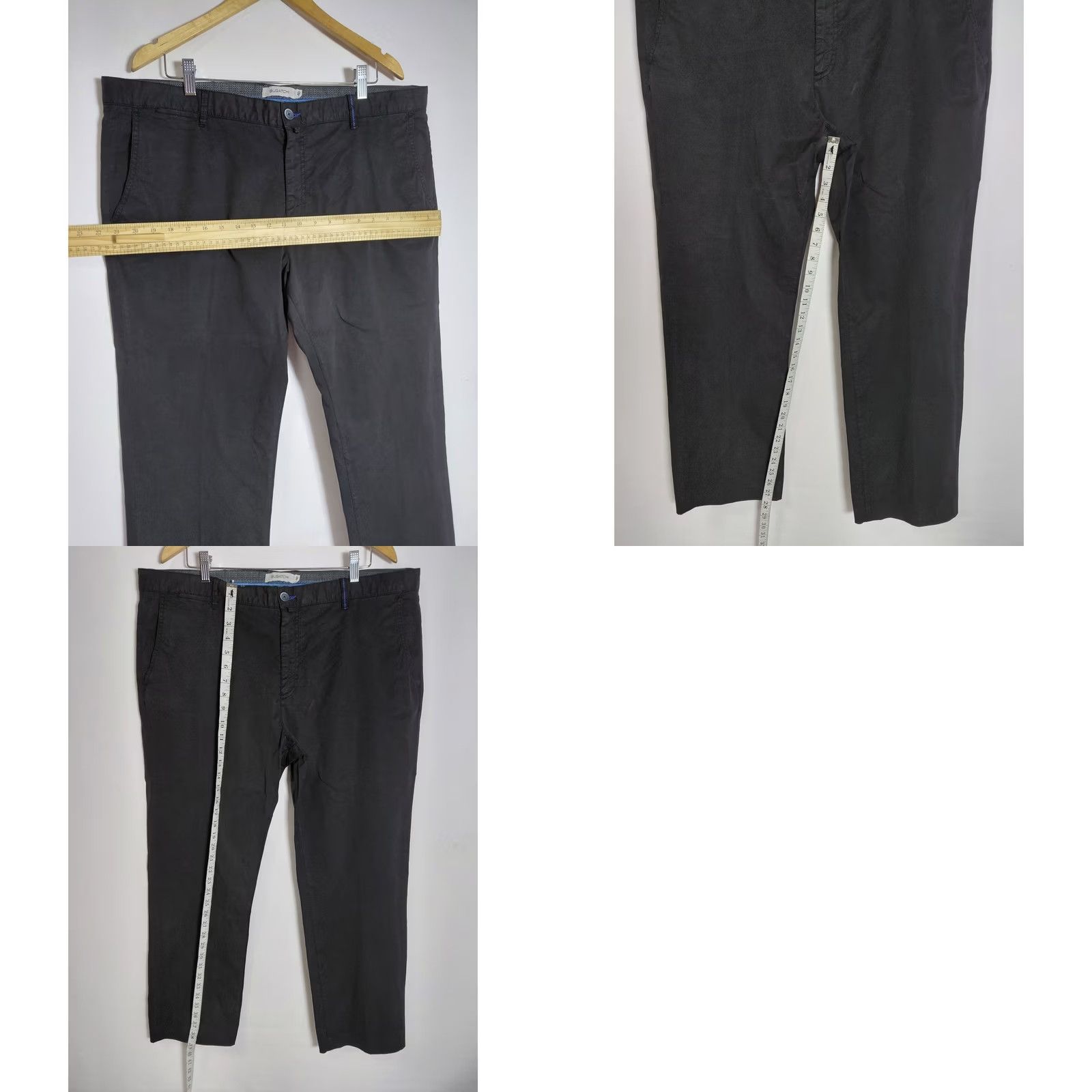 BUGATCHI Bugatchi Pants Men Size 40 Black Cotton Blend Portugal Size US 40 / EU 56 - 8 Thumbnail
