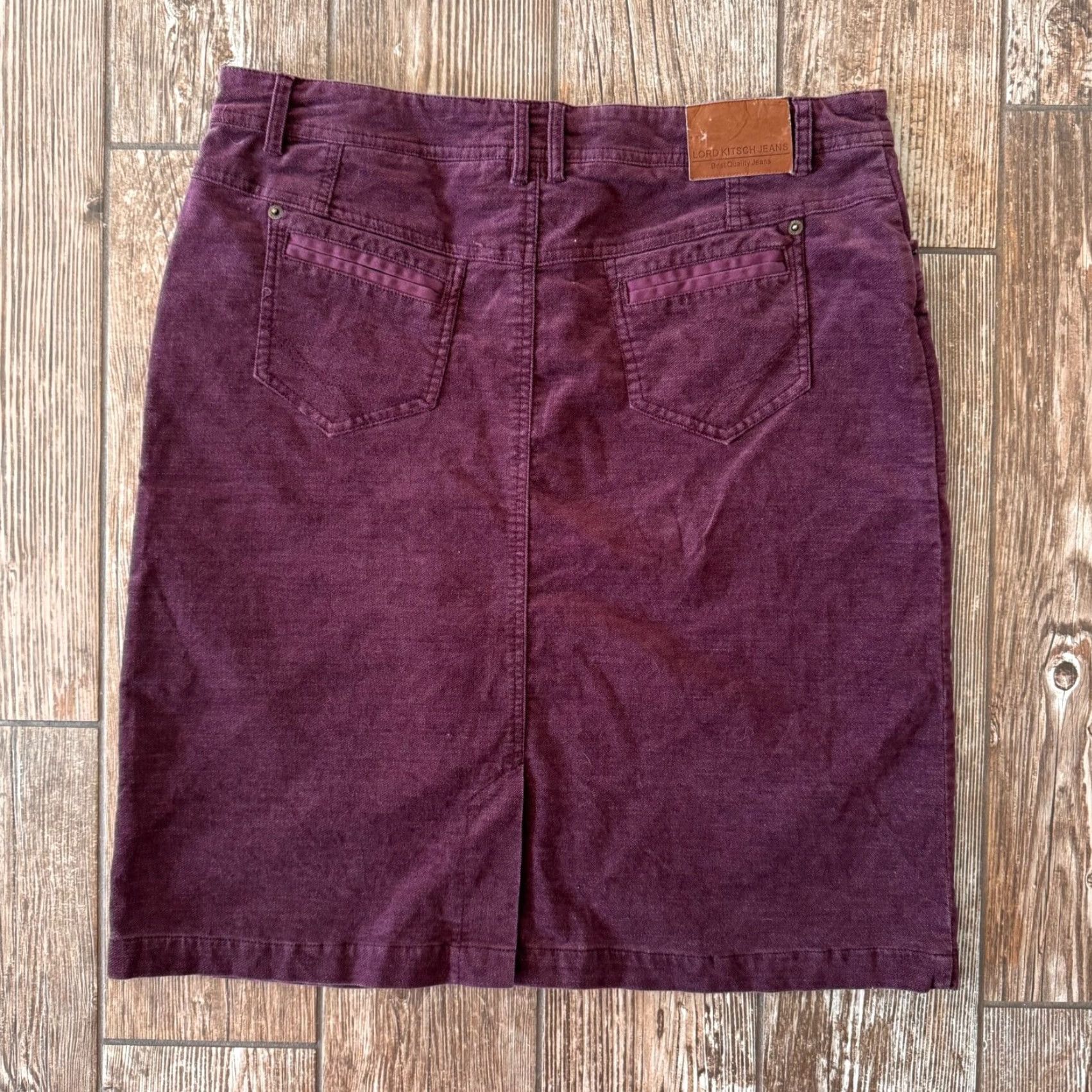 Vintage VINTAGE Lord Kitsch Skirt Womens 34 Purple Midi 90s Y2K Style Dark Academia Denim Cotton Pencil/Straight Womens Size 24" / US 00 / IT 34 - 7 Thumbnail