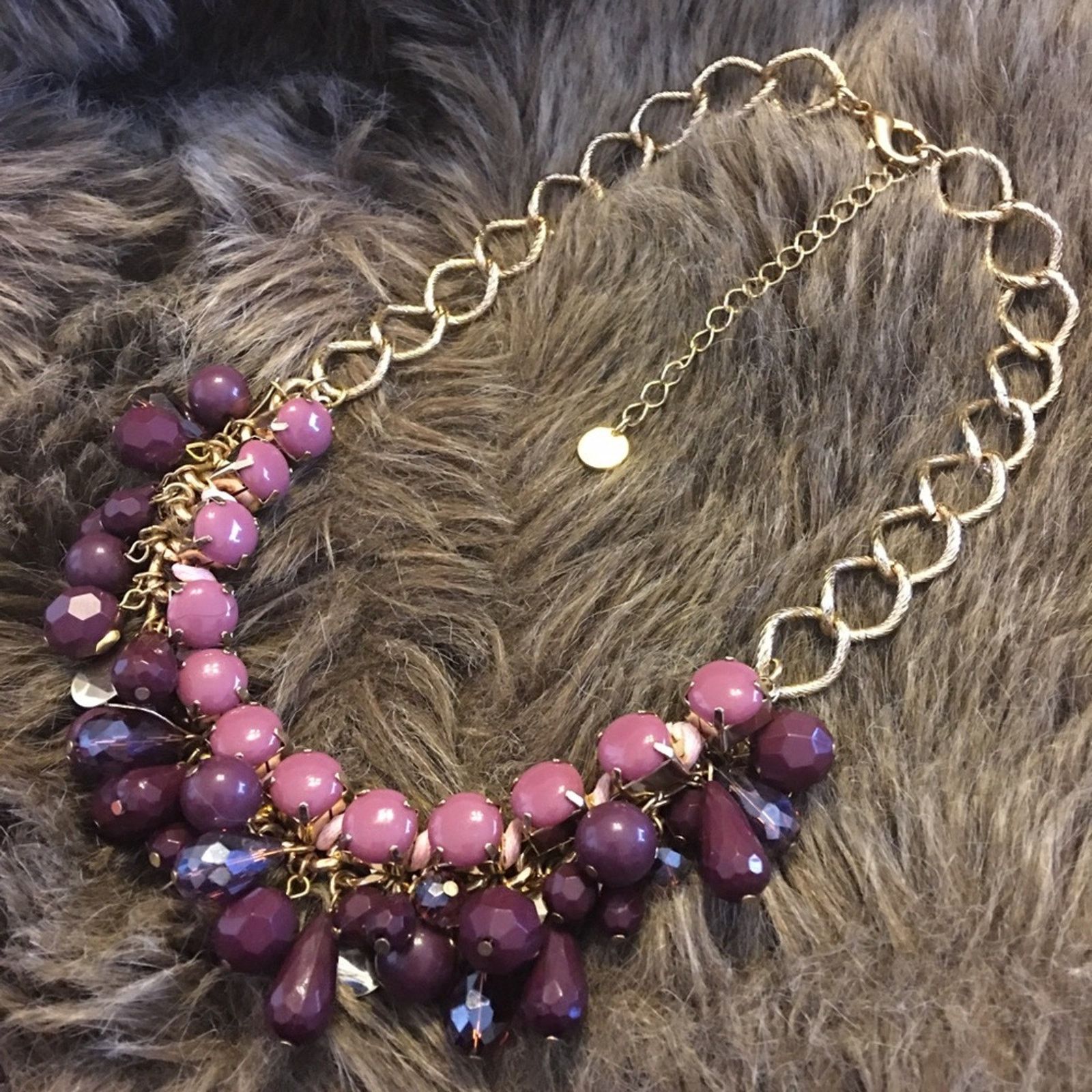 Jewelry Talbots misty lavender cluster beaded necklace Size ONE SIZE - 6 Thumbnail