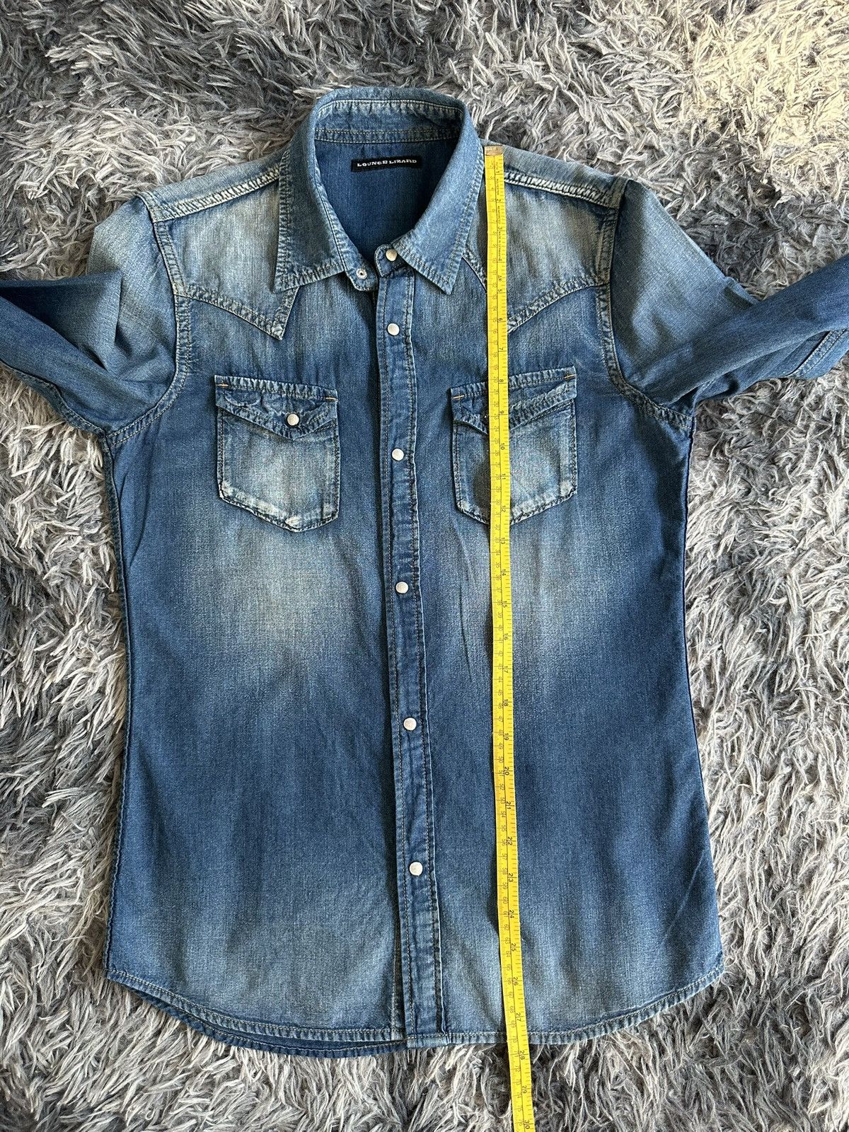 Hysteric Glamour 2000's Lounge Lizard stonewashed denim shirt Size US M / EU 48-50 / 2 - 10 Thumbnail