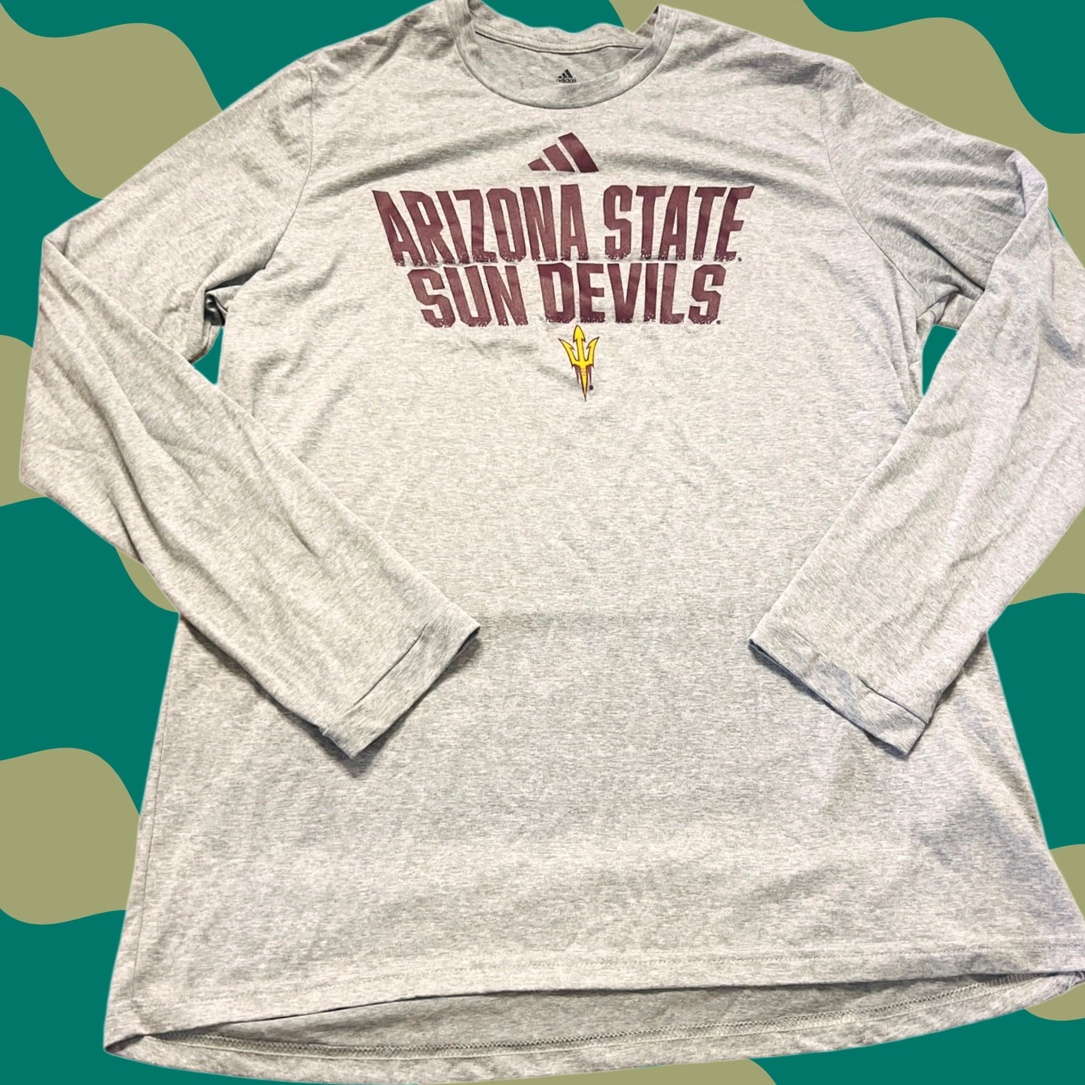 Adidas VINTAGE Adidas ASU Arizona State Sun Devils Football Gray Long Sleeve L Women Size L / US 10 / IT 46 - 1 Thumbnail