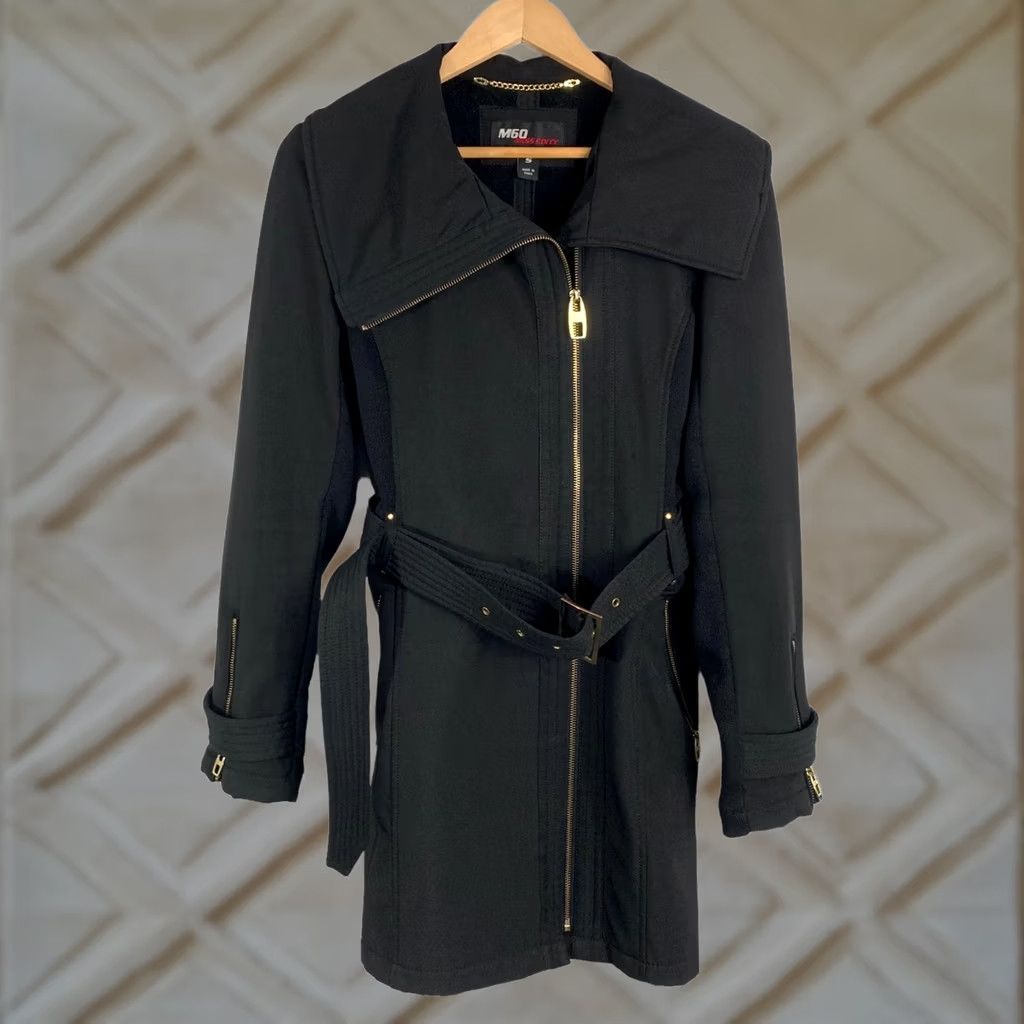 Miss Sixty Miss Sixty Women's S Trench Coat Black Size S / US 4 / IT 40 - 1 Thumbnail