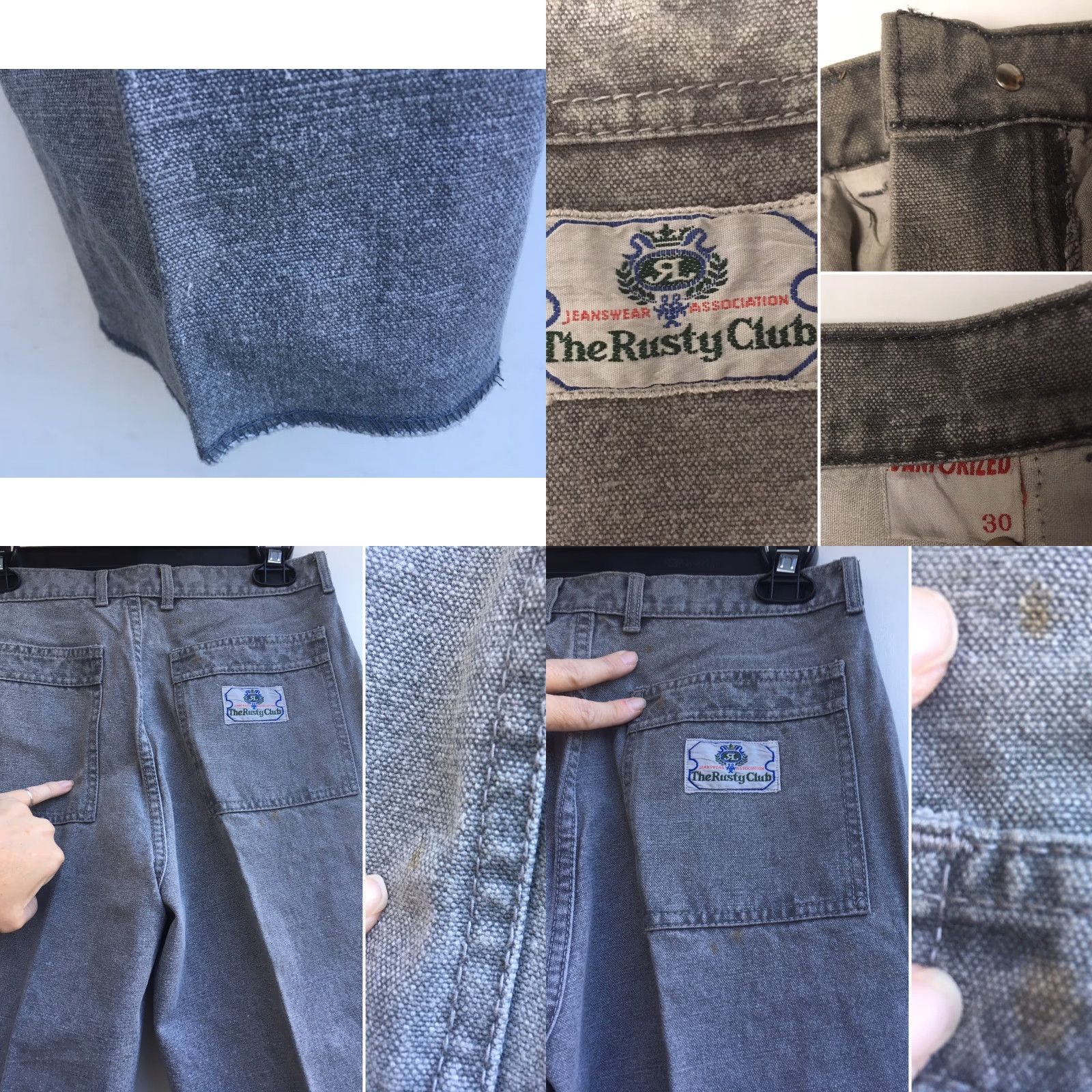 Rusty VINTAGE The Rusty Club Gray Rusty Lopez Jeans Sanforized Size 30 Size US 30 / EU 46 - 8 Thumbnail