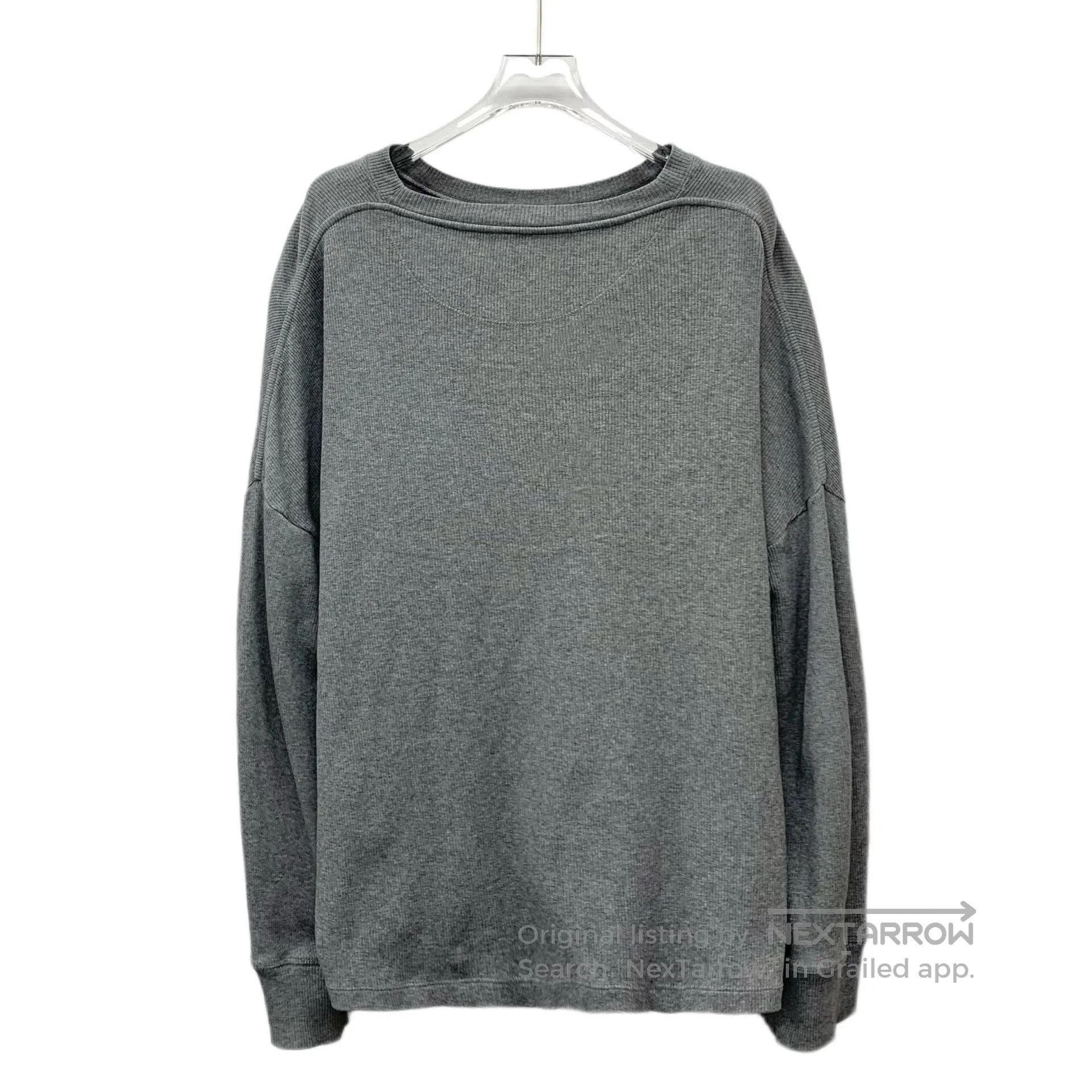 Loewe Loewe 24 Gray Logo Embroidered Cotton Sweater. Size S / US 4 / IT 40 - 2 Thumbnail