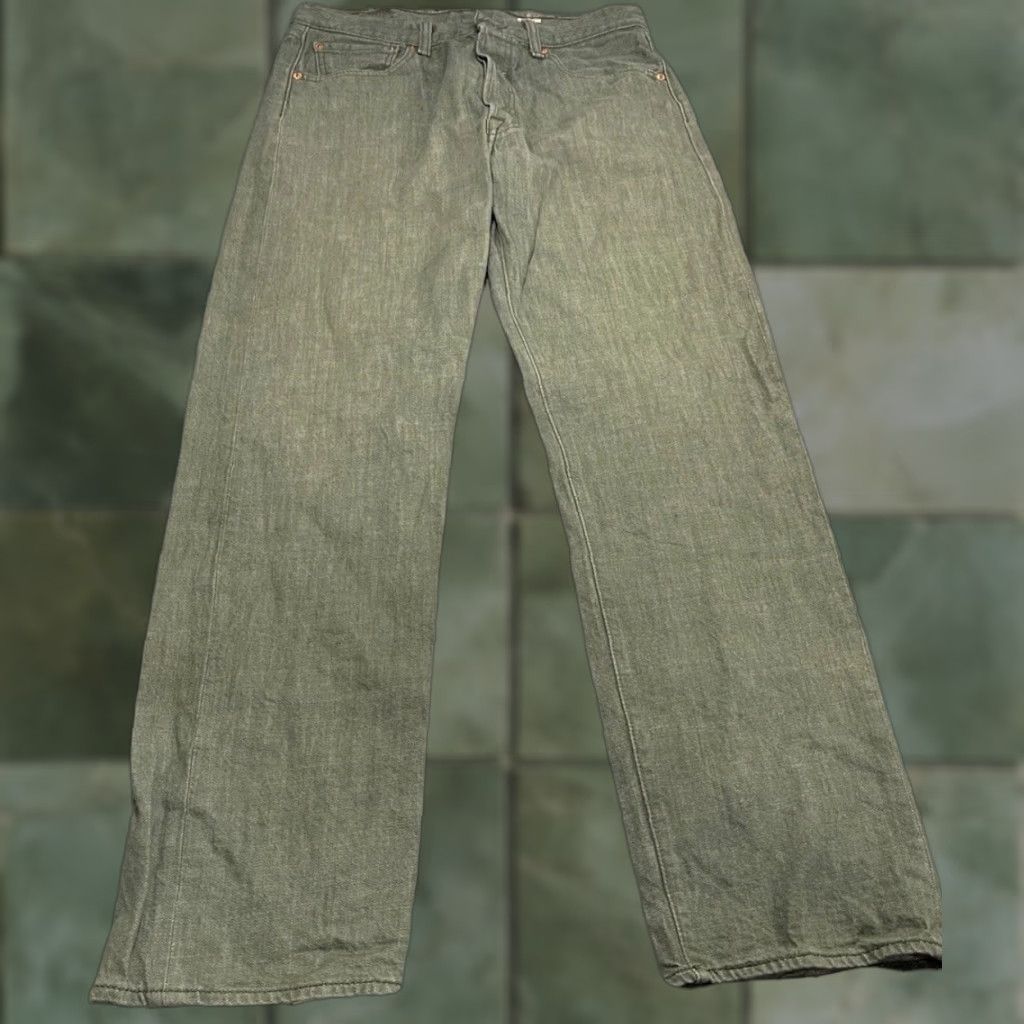Levi's Levi's 501 XX Jeans White Oak Cone Denim Straight Leg Button-Fly Green 31x31.5 Mens Regular 501 Series Size US 31 - 1 Thumbnail