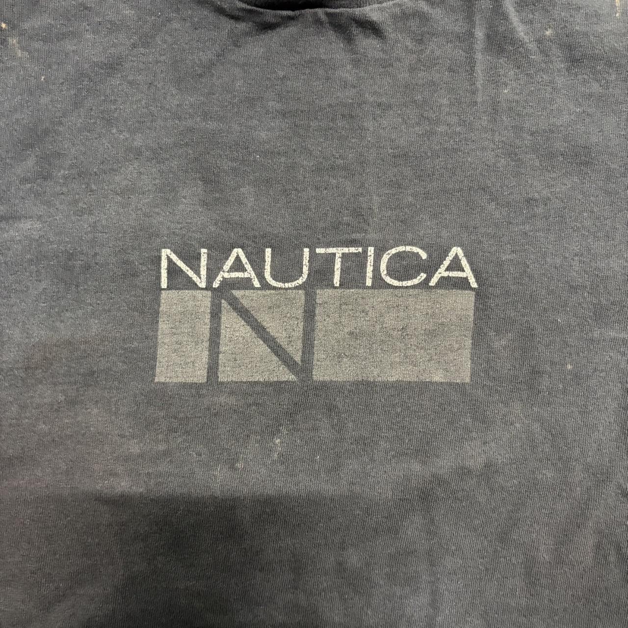 Nautica Crazy Vintage Y2K/2000s Nautica Grunge Faded T-Shirt! Size US XL / EU 56 / 4 - 2 Thumbnail