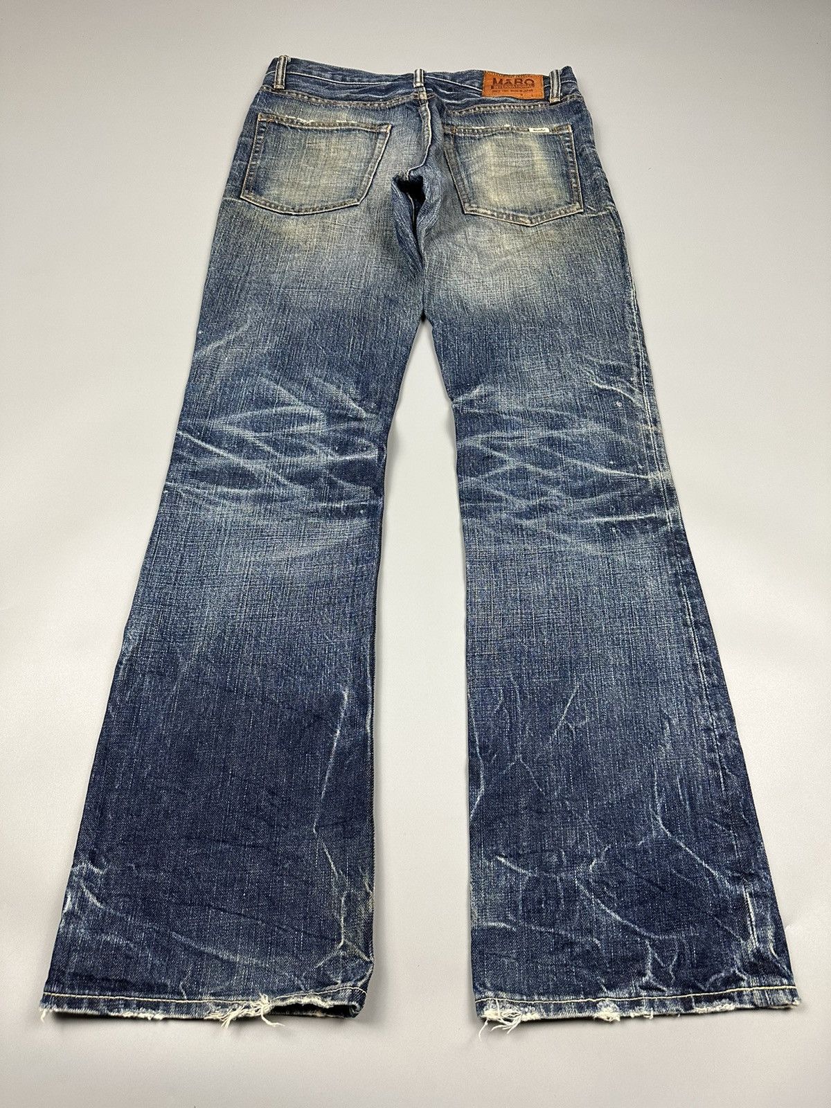 Japanese Brand Vintage Mabo International Whiskered Flared Denim Size US 31 - 4 Thumbnail