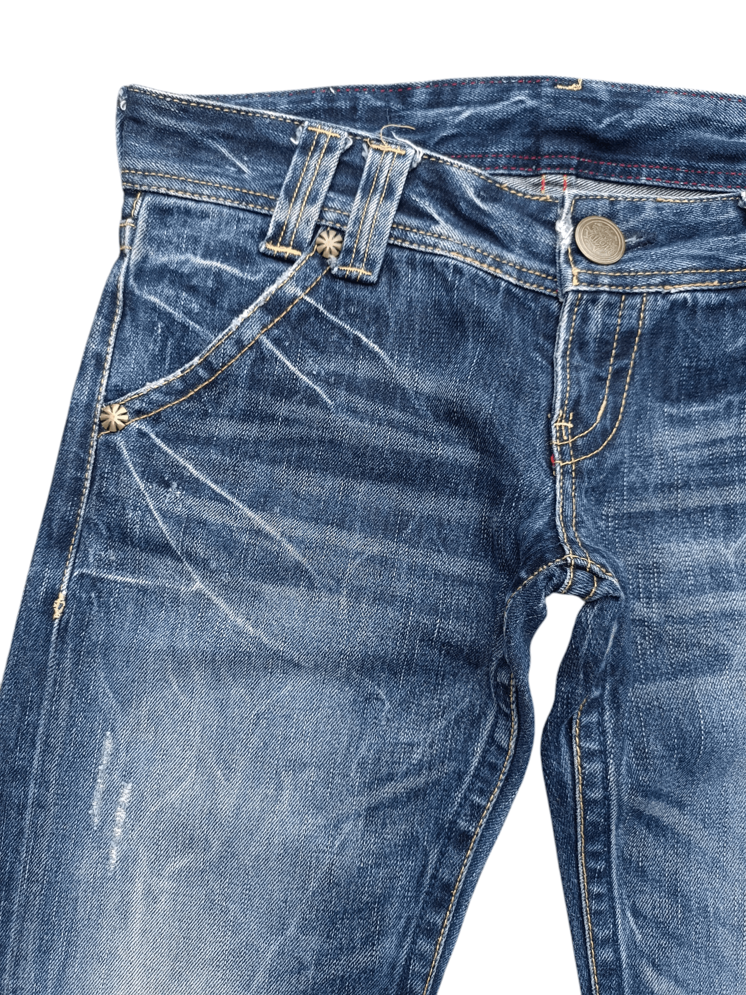 Japanese Brand Japanese Brand Bogart Vulga Whiskers Flare Jeans Size US 32 / EU 48 - 21 Thumbnail