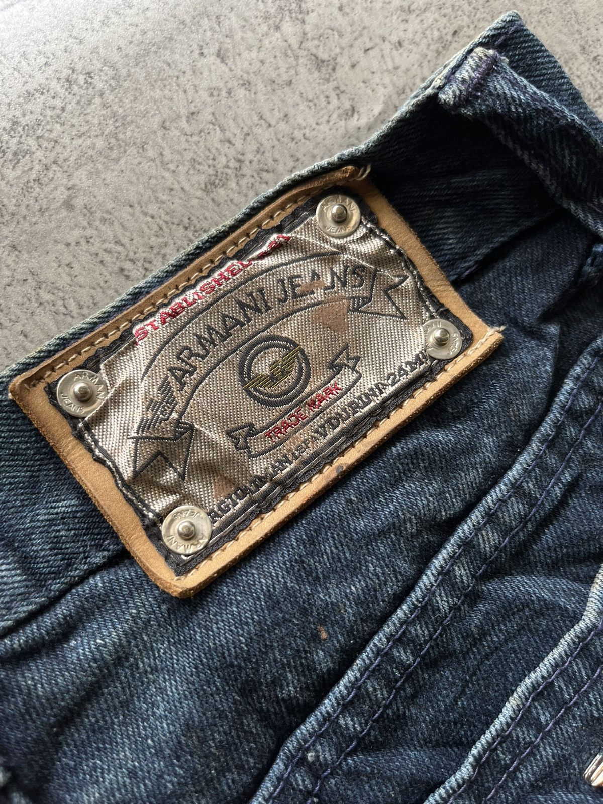 Armani Vintage Armani Jeans – Dark Blue Tapered Cut Size US 29 - 4 Thumbnail