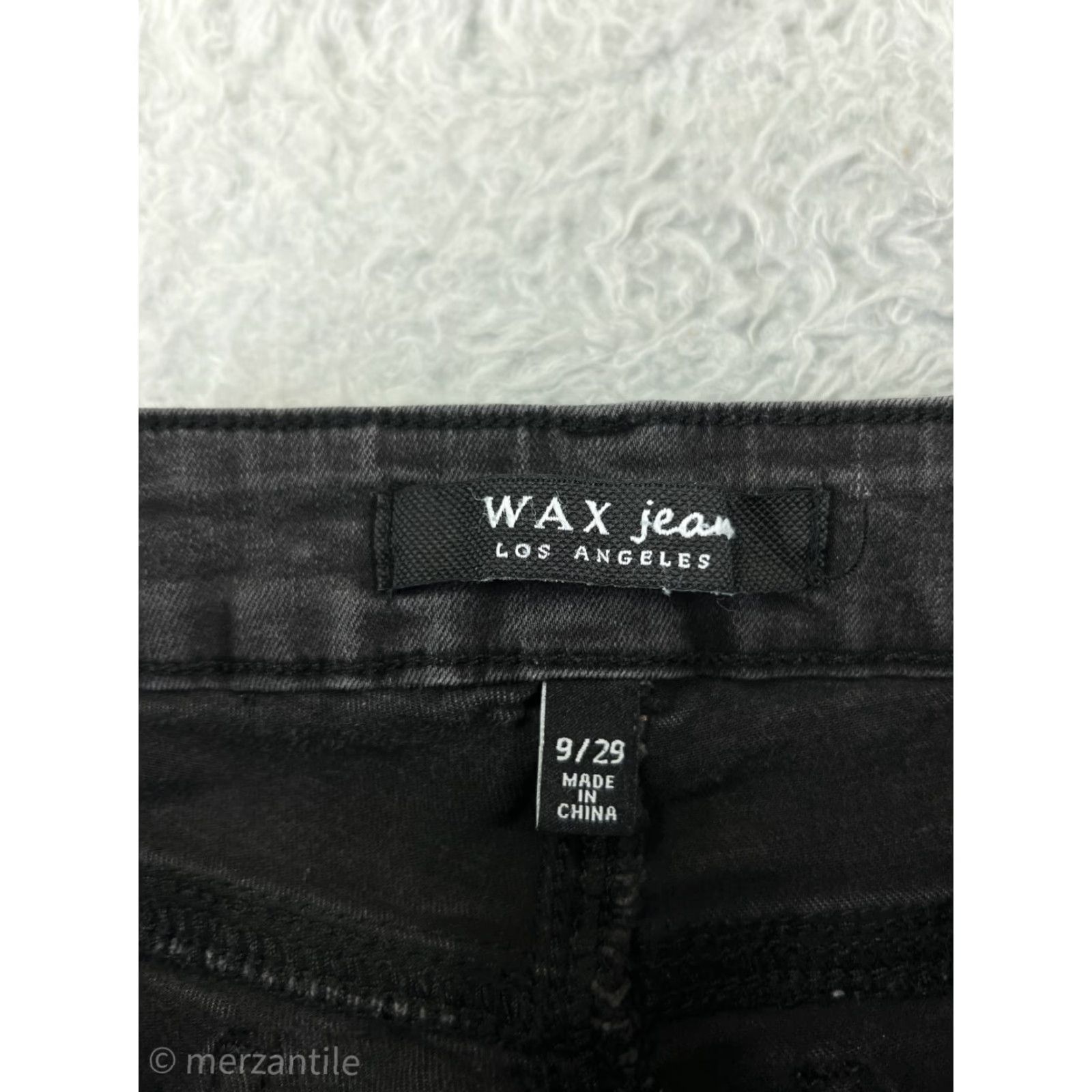 Vintage Wax Jeans Women's Black Cotton Blend Denim Stretch Skinny Pants 9 Mid Rise 5-Pocket Logo Embroidered Button Vintage No N/A Size 30" / US 8 / IT 44 - 4 Thumbnail