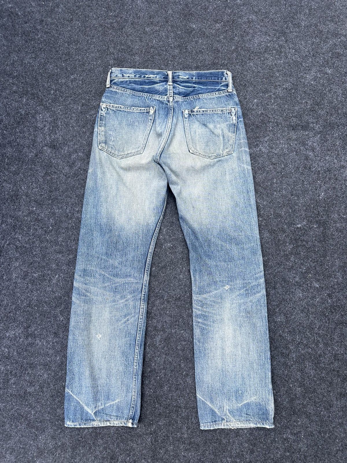 KOJIMA GENES × OMNIGOD × Vintage Omnigod Vintage Fly Button Selvedge Distressed Denim D7 Size US 28 / EU 44 - 3 Thumbnail