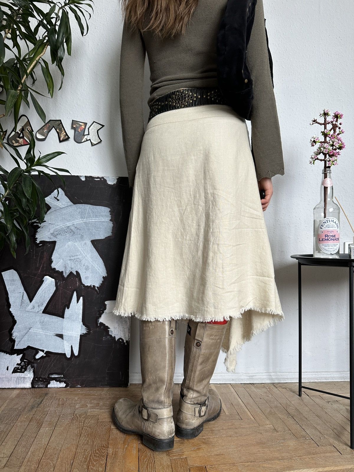 20471120 × Japanese Brand Asymmetrical Ruffle Fairy Boho Goblin Core Skirt Size 30" / US 8 / IT 44 - 2 Thumbnail