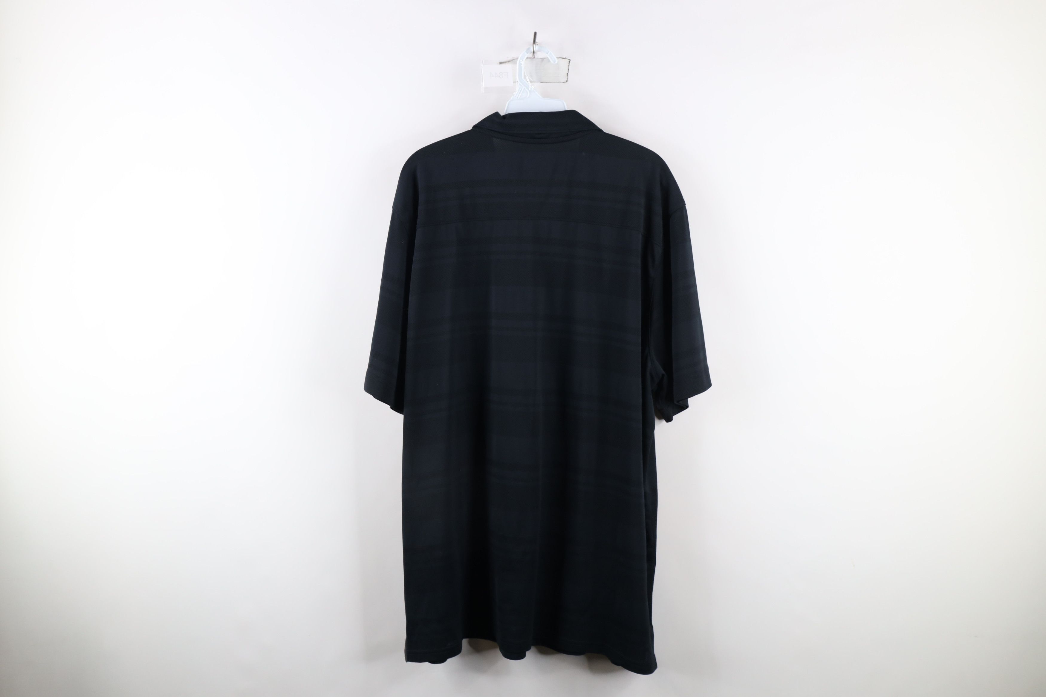 Oakley × Vintage Oakley Center O Logo Striped Knit Collared Golf Polo Black Size US XXL / EU 58 / 5 - 14 Thumbnail