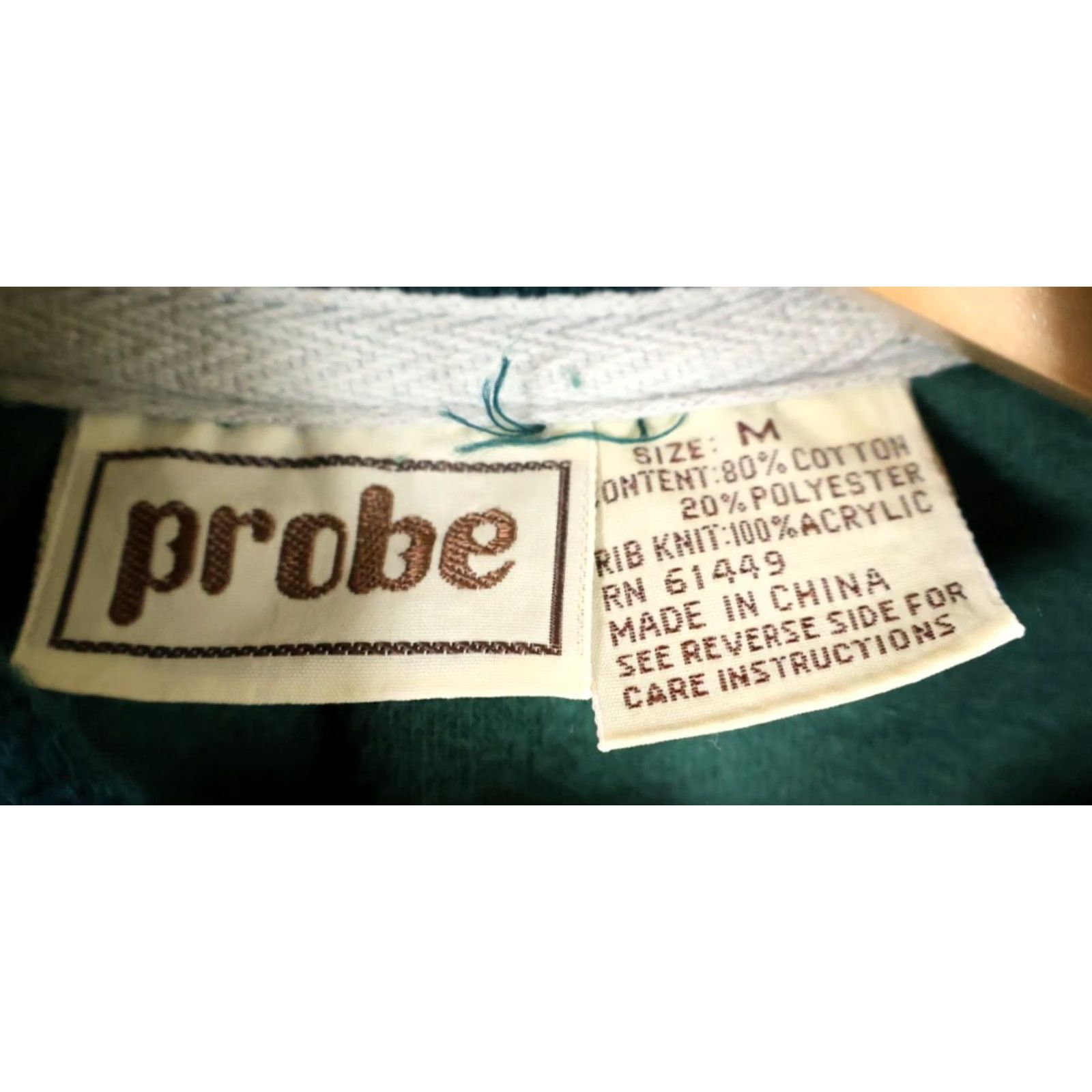 Velour Probe Velour Polo Shirt Mens M Dark Green 80s Long Sleeve Retro VTG Vintage Velour Collared Snap Button Pullover Casual Shirt Size US M / EU 48-50 / 2 - 3 Thumbnail