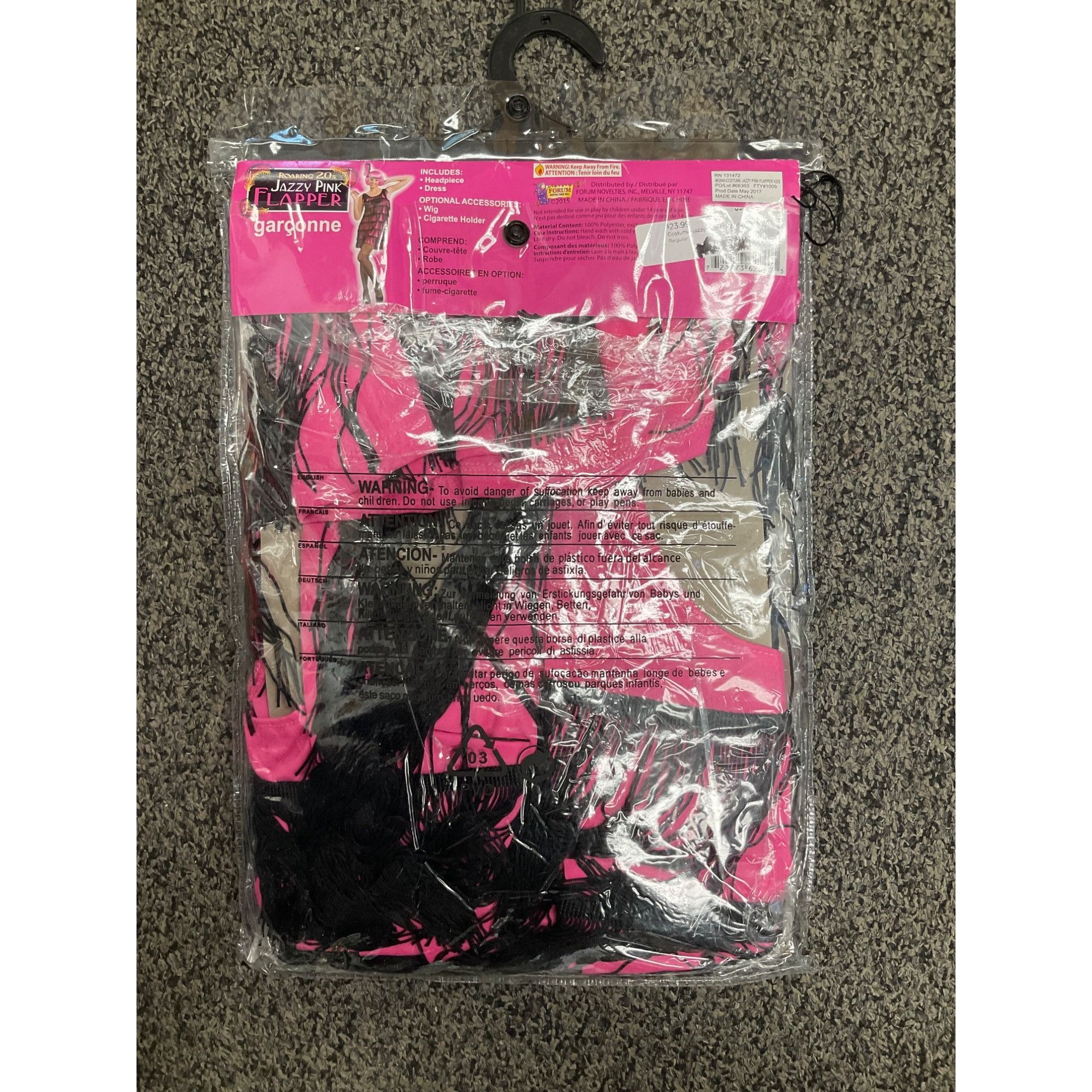 Other Costume-jazzy Pink Flapper Adult Size 2/6 Women's Size ONE SIZE - 3 Thumbnail
