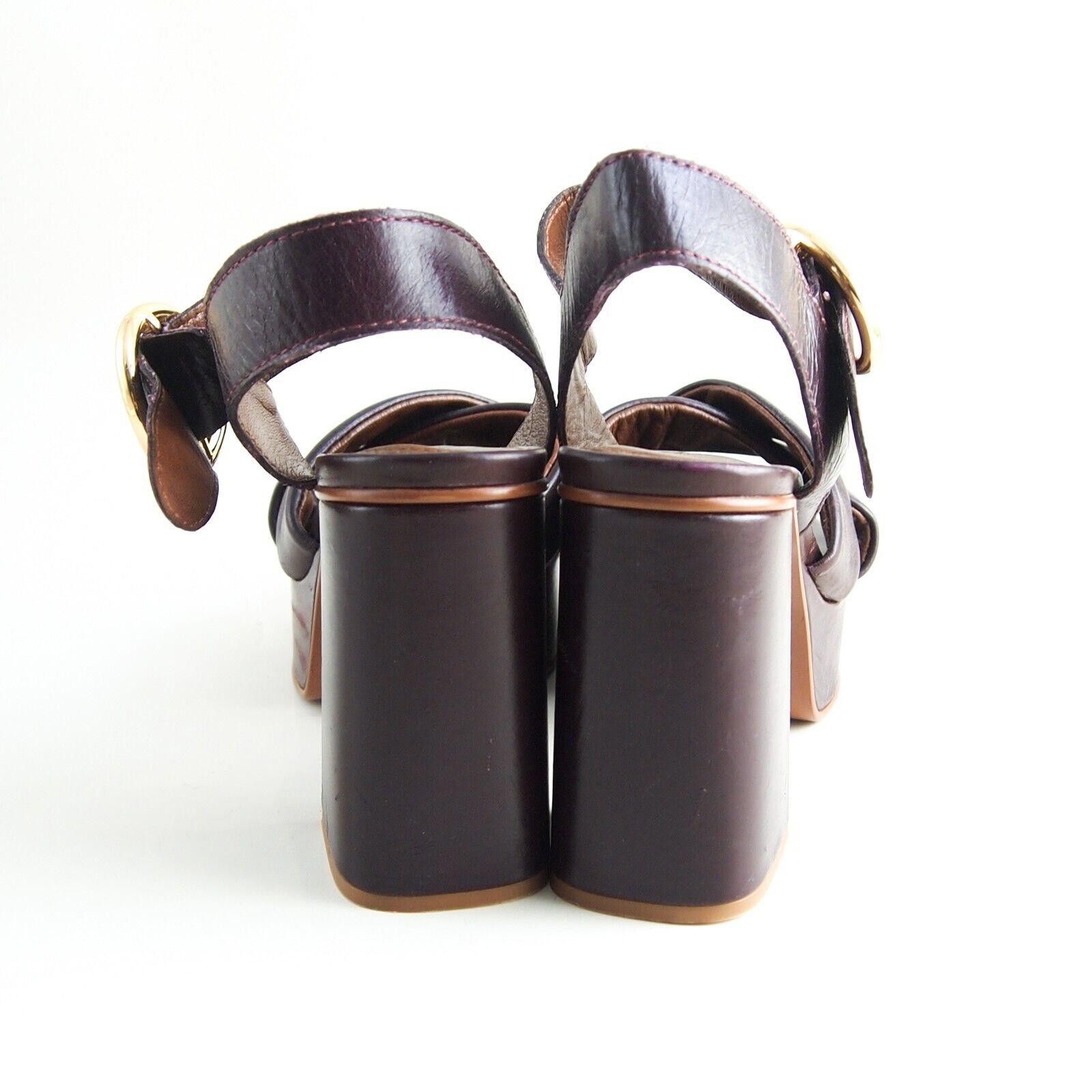 See by Chloe See by Chloe Lyna Sandals Heels Burgundy Leather EU 41 US 11 Size US 11 / IT 41 - 6 Thumbnail