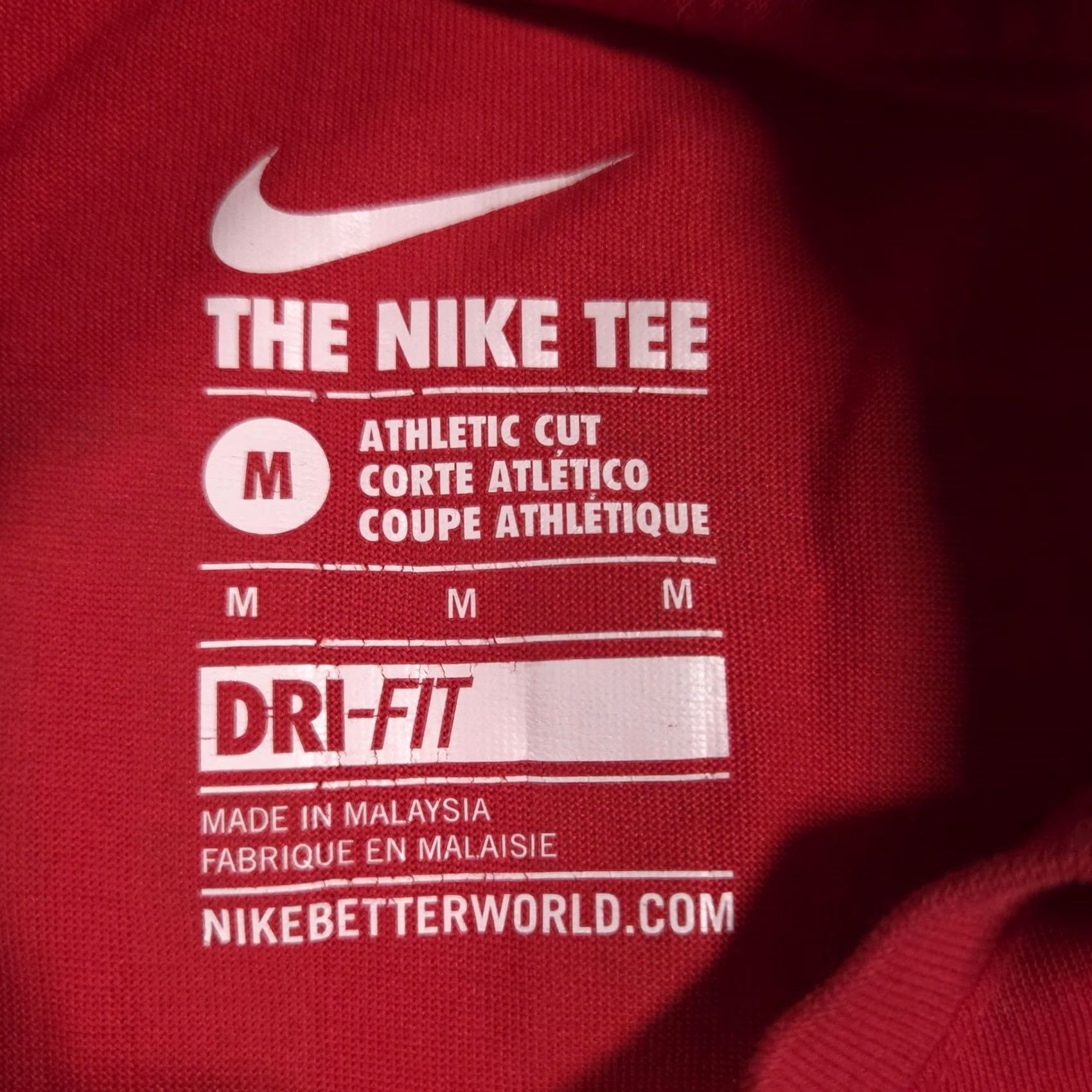 Nike Nike Shirt Mens Medium Red Dri-FIT Just Do It Graphic Athletic Training Tee Size US M / EU 48-50 / 2 - 7 Thumbnail