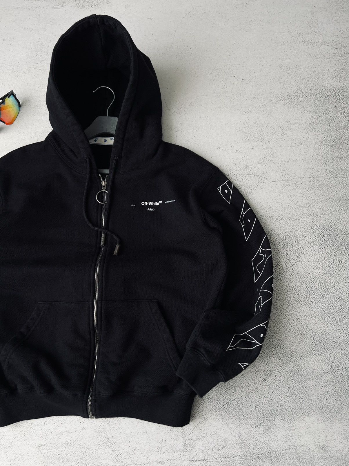 Off-White Off-White Puzzle Zip Hoodie Black M Women’s Rare Streetwear Size M / US 6-8 / IT 42-44 - 8 Thumbnail