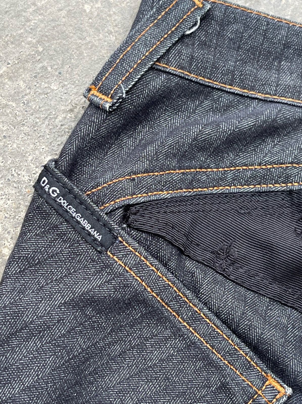 Dolce & Gabbana 🔥S/S 2003 DOLCE & GABBANA ASYMMETRICAL POCKET DENIM JEANS Size US 30 / EU 46 - 14 Thumbnail
